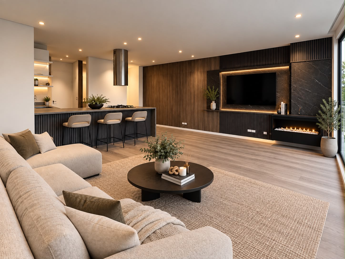 Moderno apartamento con balcón para venta en Santa Paula
