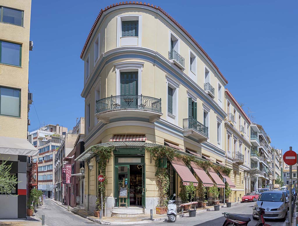 Historic downtown building near the Acropolis