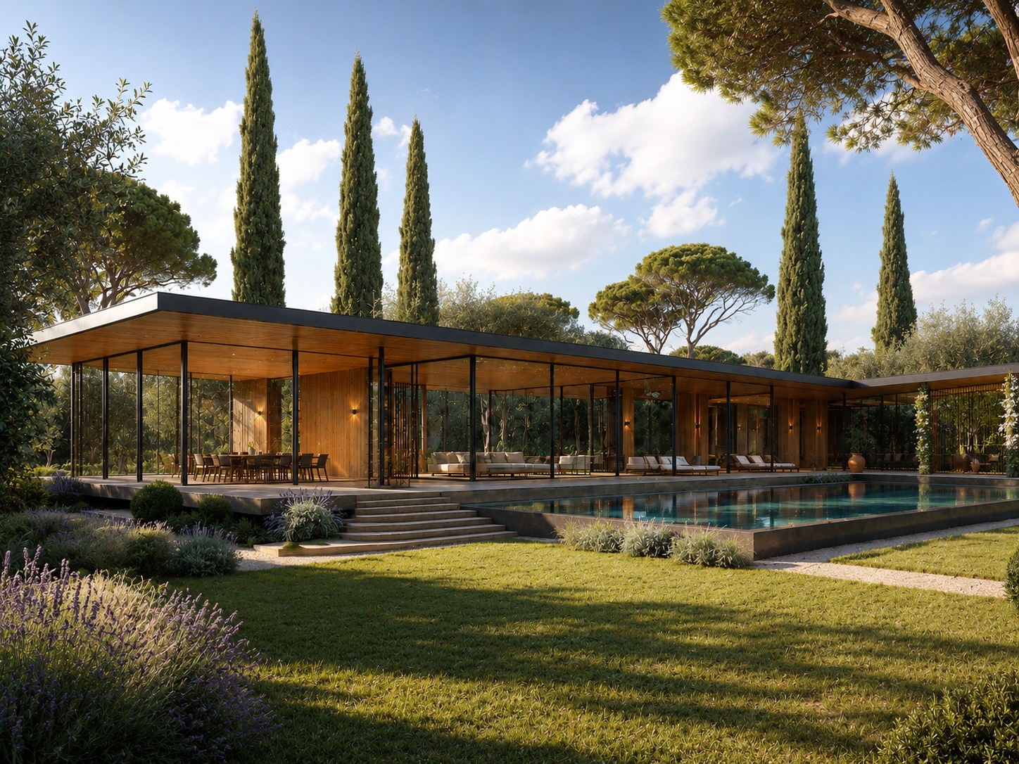 Villa de diseño de estilo bungalow en Son Vida