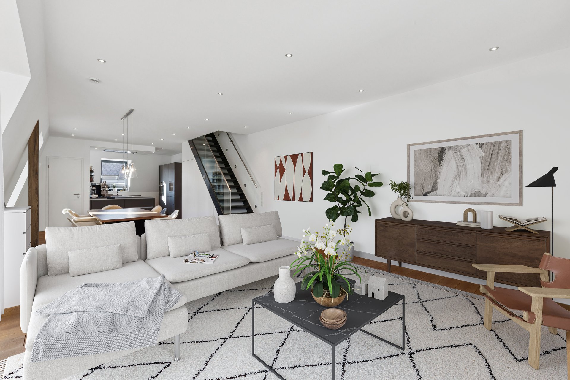 Modern Living: 155 m² Penthouse, Bad en Suite & Panorama-Terrasse