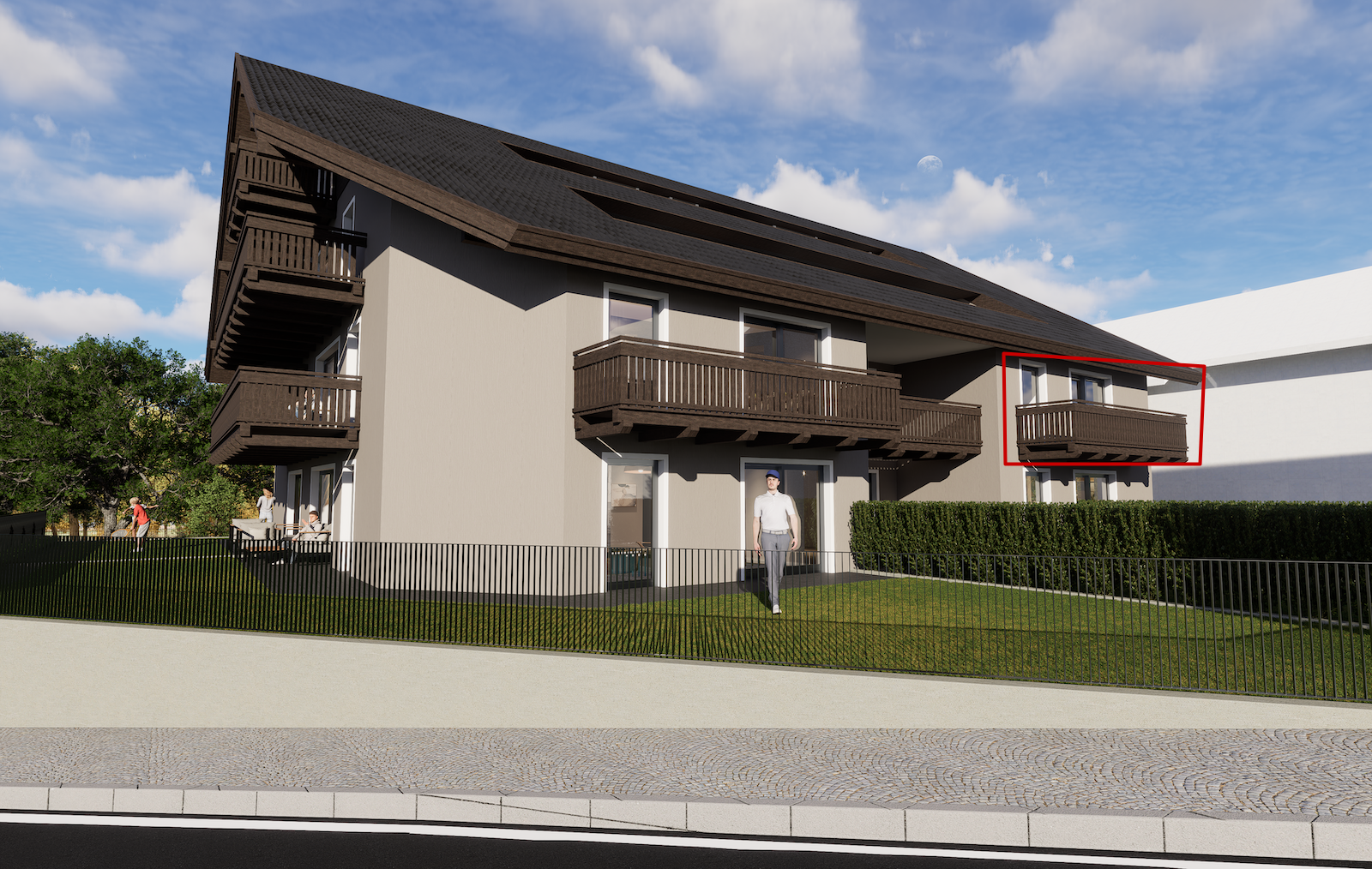 Attractive new-build apartment in a sunny location in Valdaora [AI-modified]