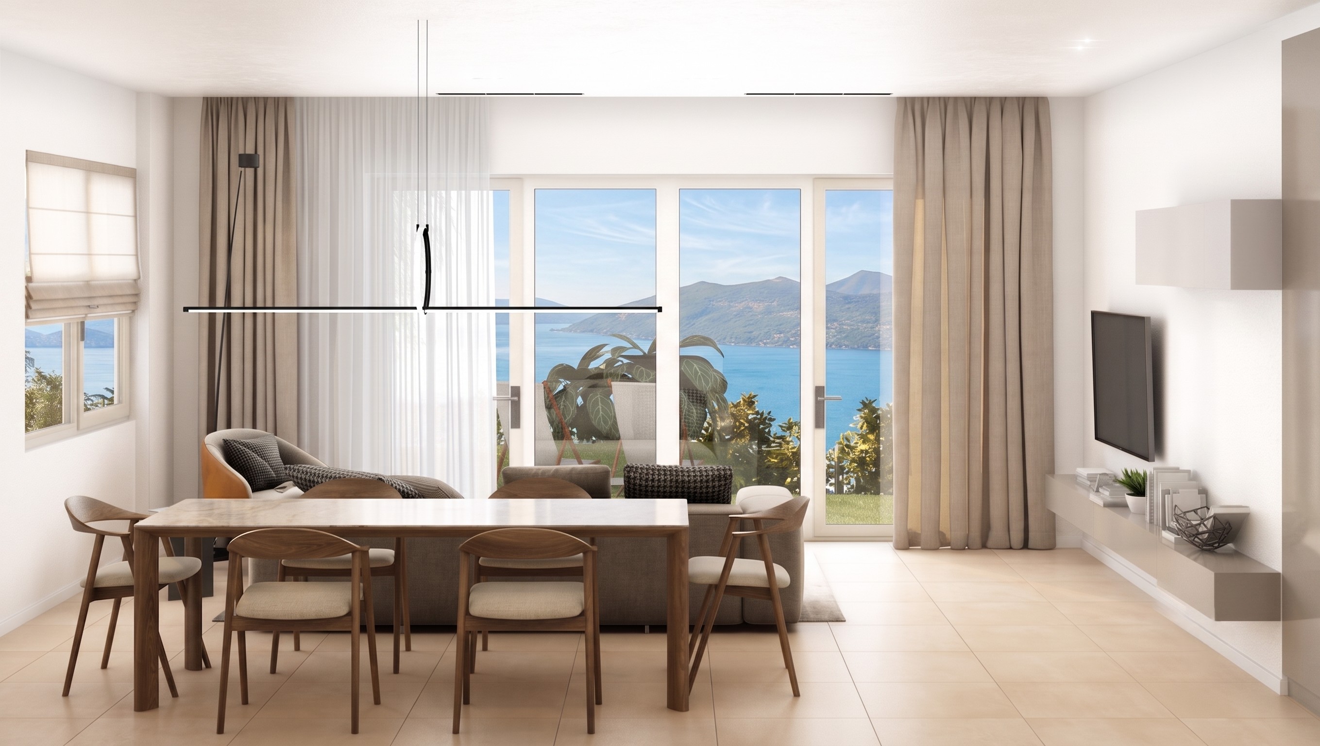 Wohnung 1: Vierzimmerwohnung mit Seeblick und privatem Garten