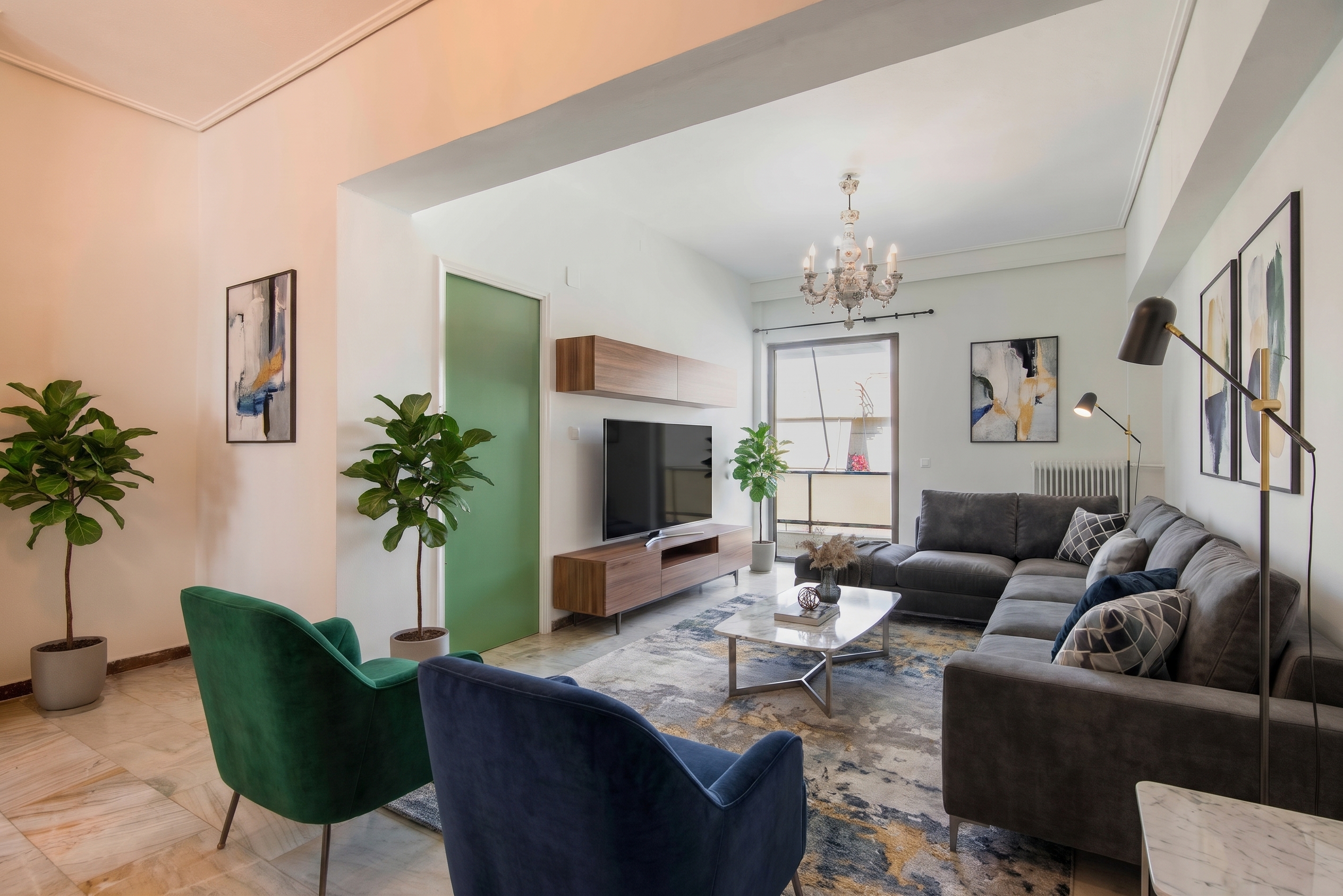 Bright and airy 98 sq.m. apartment with 3 bedrooms [AI-modified]