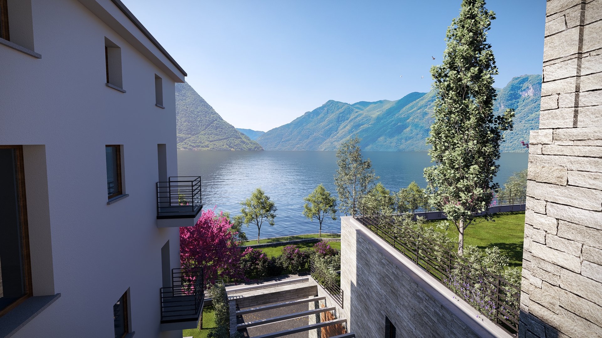 Lakeside apartment in an exclusive newly built residence