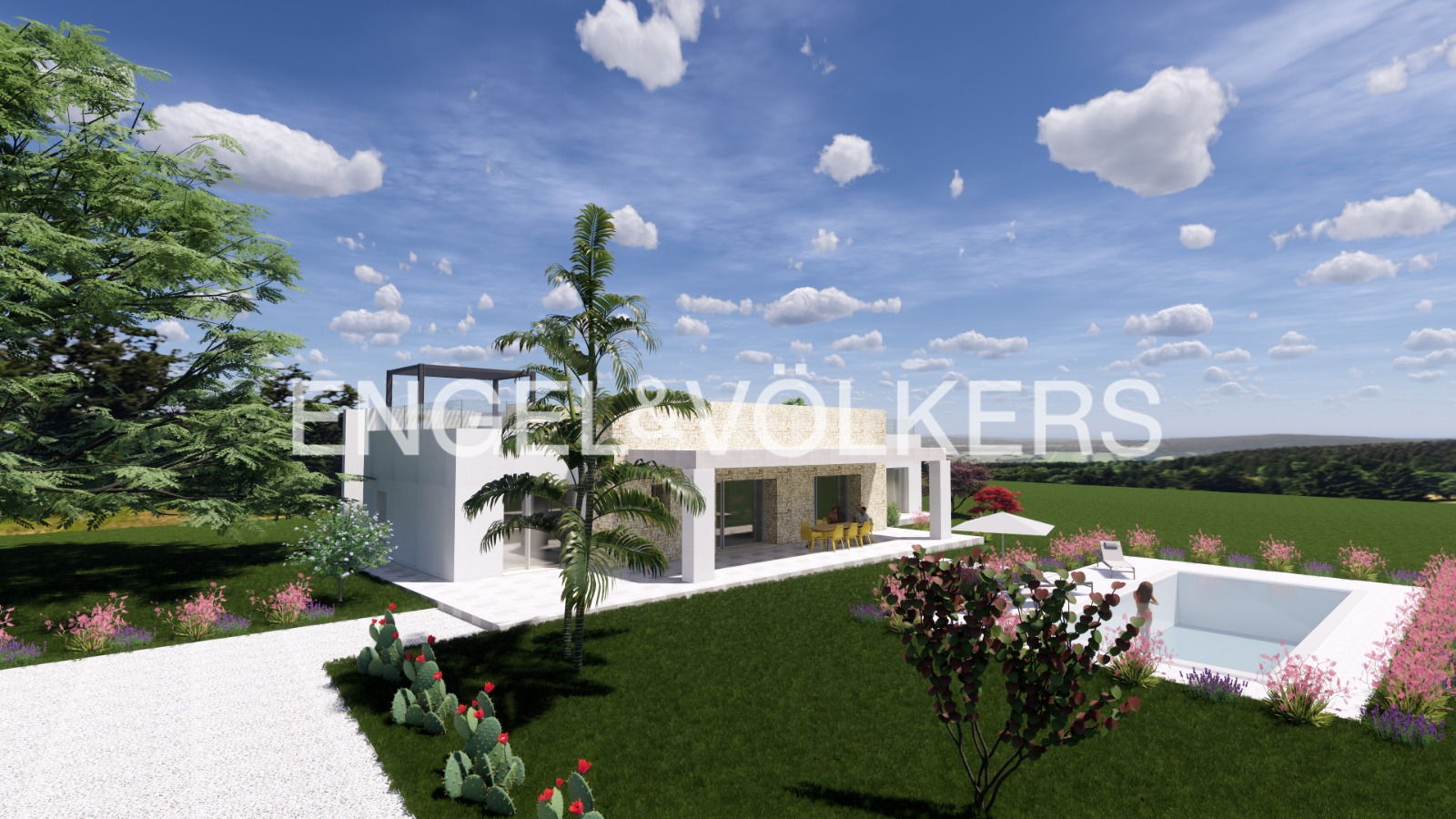 Sea view land with approved project in Leuca