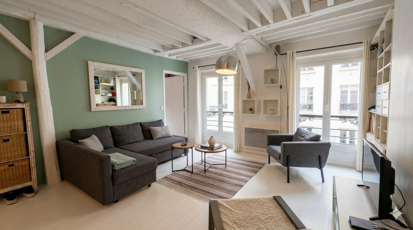 Paris V - Quartier Latin - 2 chambres - Charme de l'ancien au calme absolu