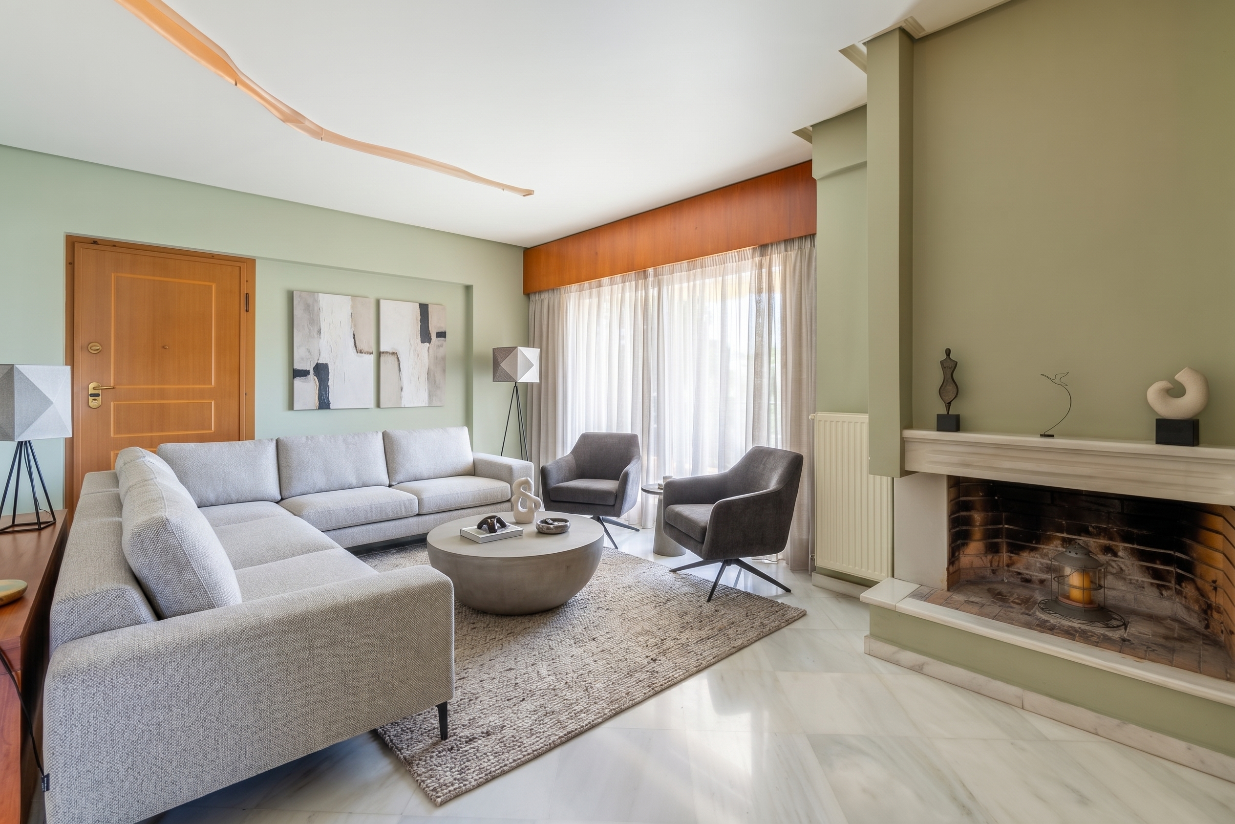 House with indoor swimming pool in Glyfada Golf next to Elliniko Park [AI-modified]