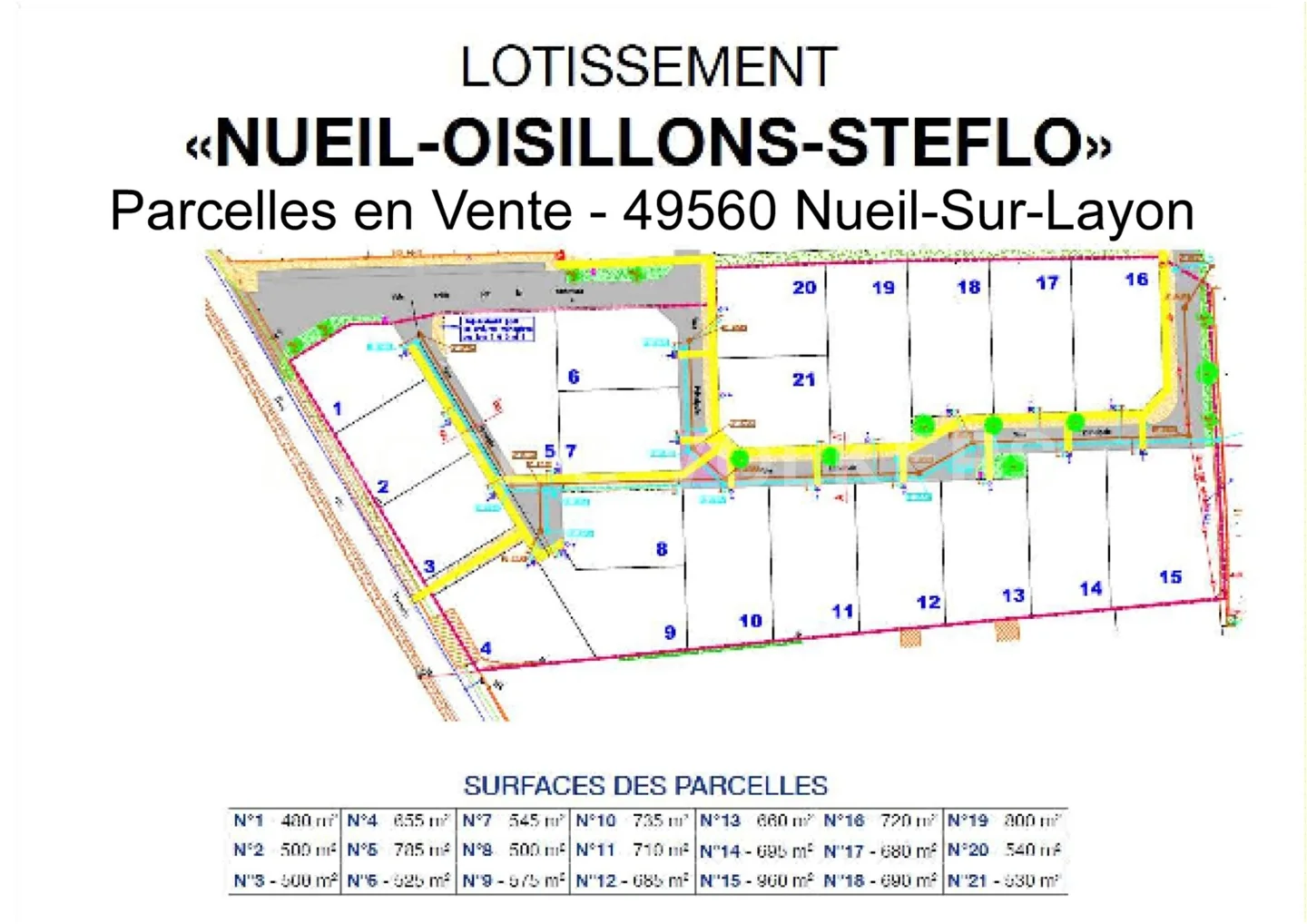 Terrain constructible à Nueil-Sur-Layon.