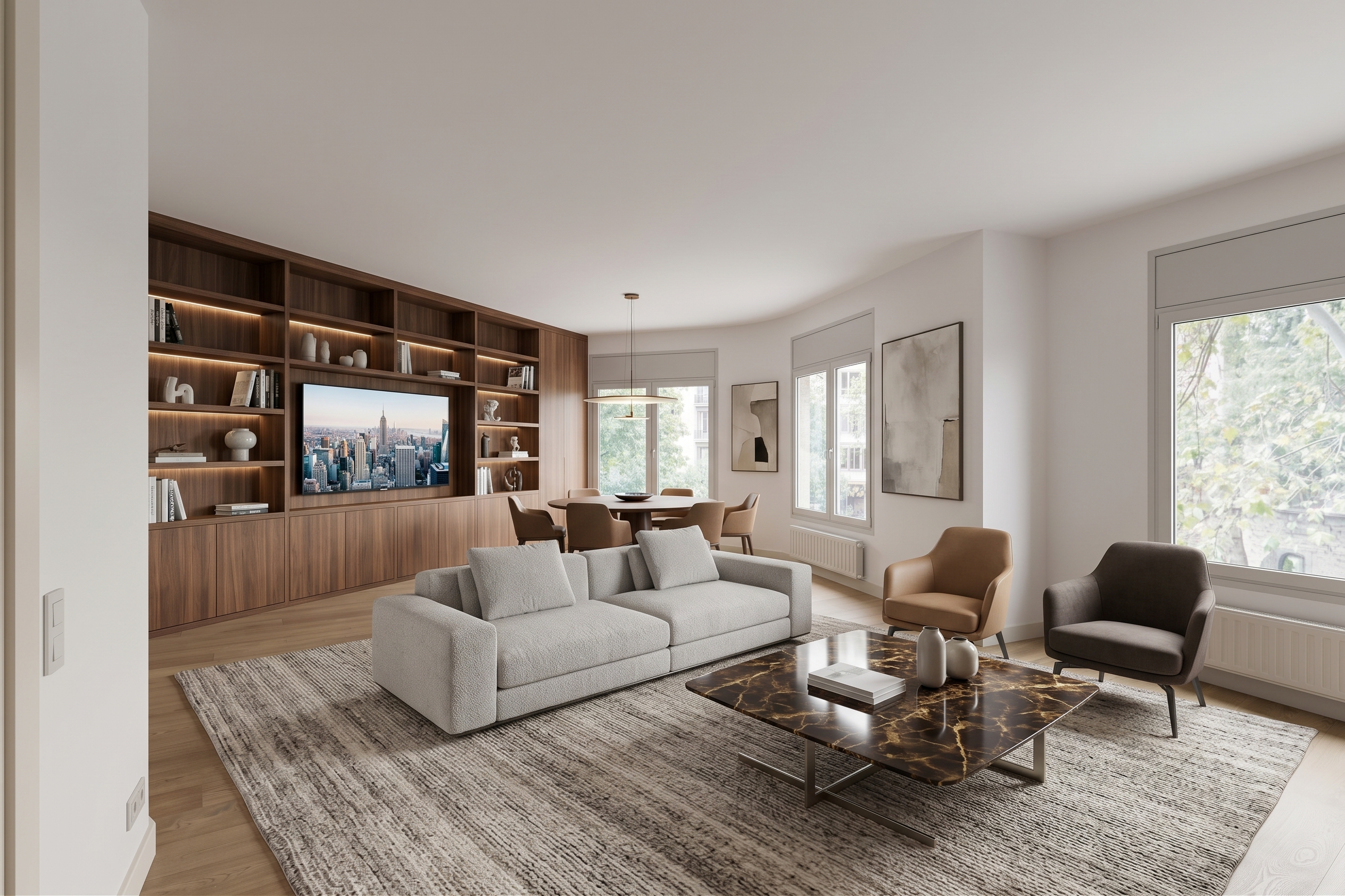 Great flat opposite Casa de les Punxes in Eixample Dret [KI-modifiziert]