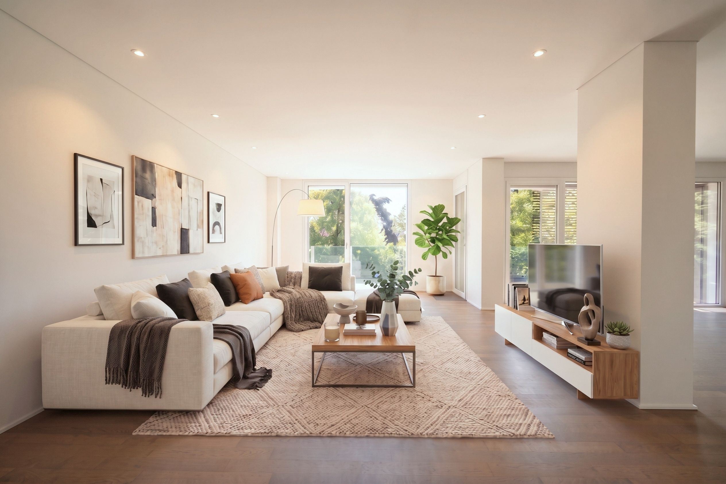 Passive House penthouse - a villa surrounded by greenery [KI-modifiziert]