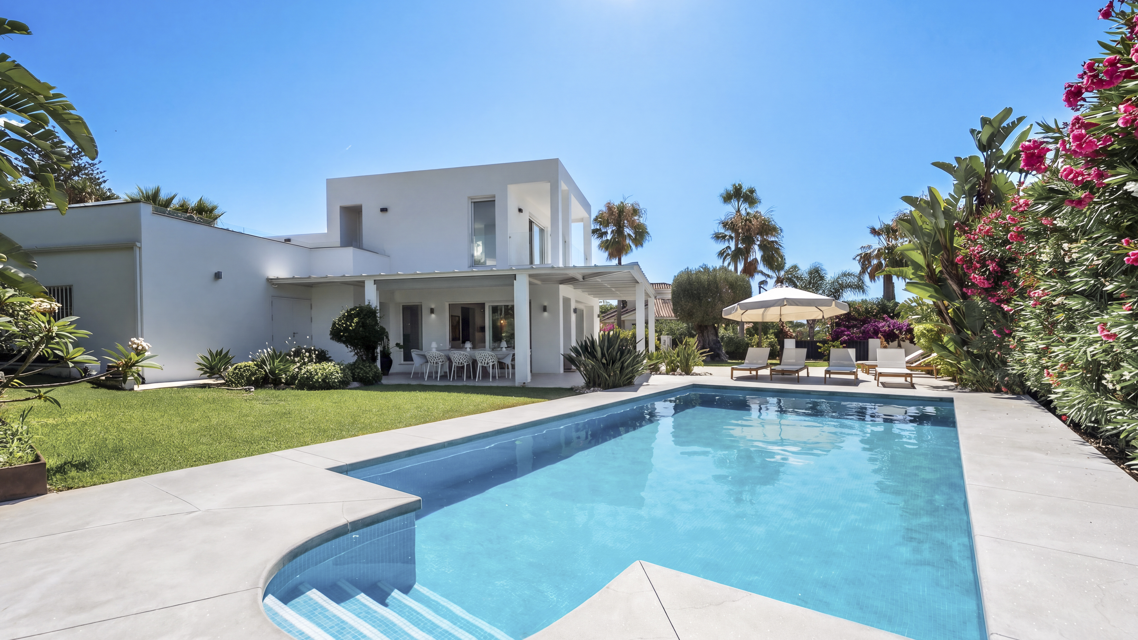 Mediterranean Villa Living Just Steps to the Beach