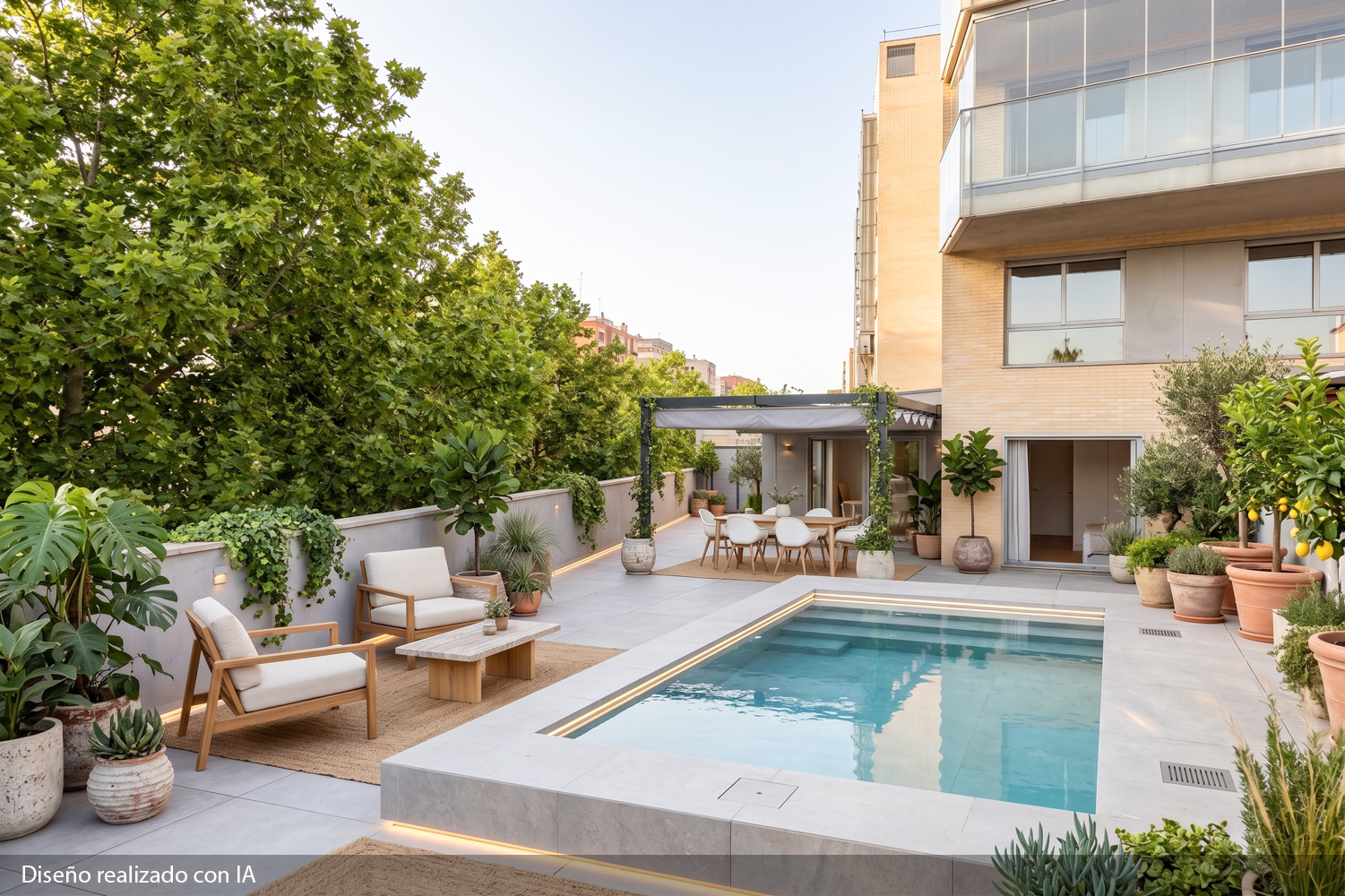 Duplex with large terrace in residential complex