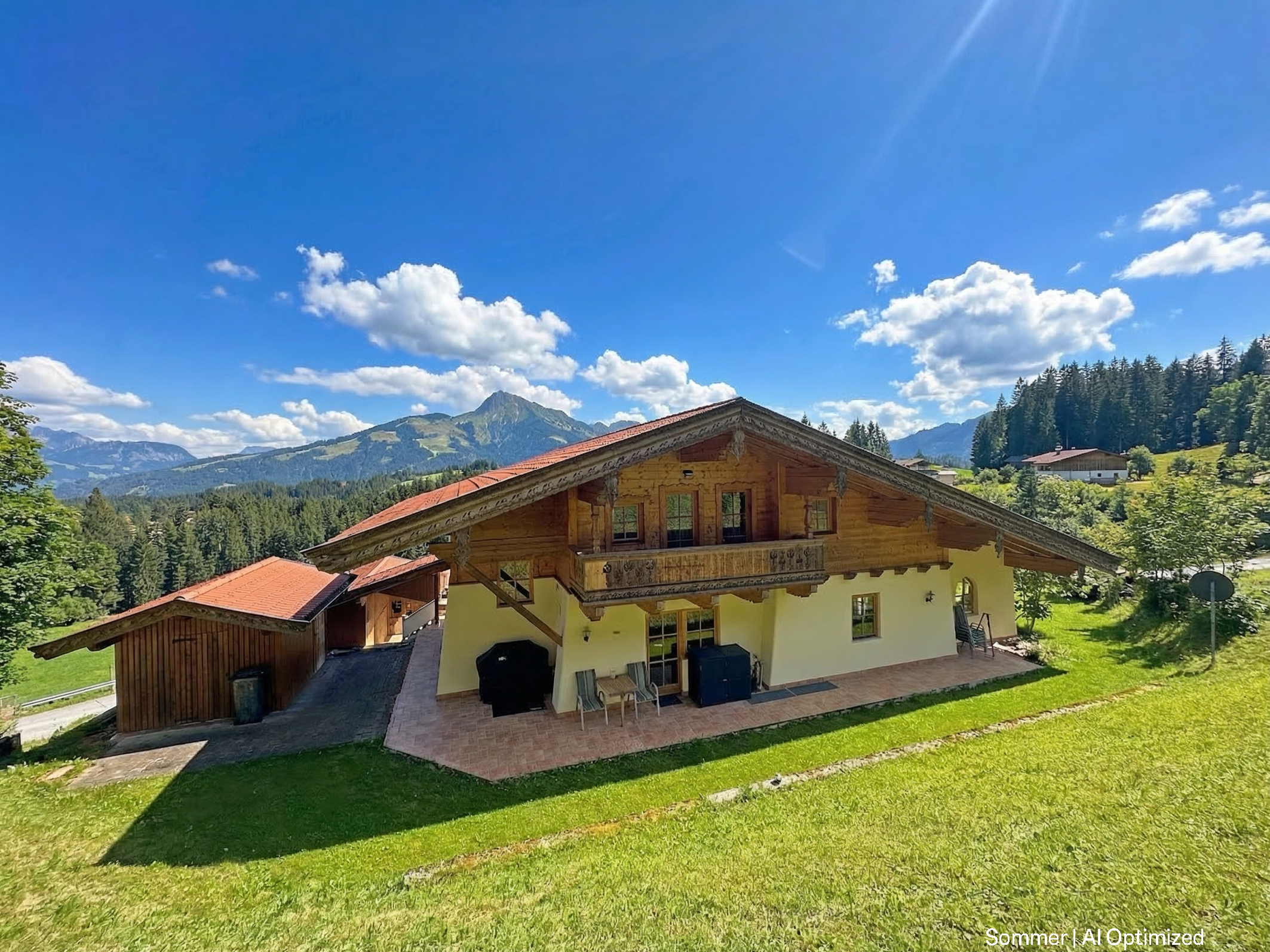 Charming home with Tyrolean flair nestled in the Kitzbühel Alps with building permit