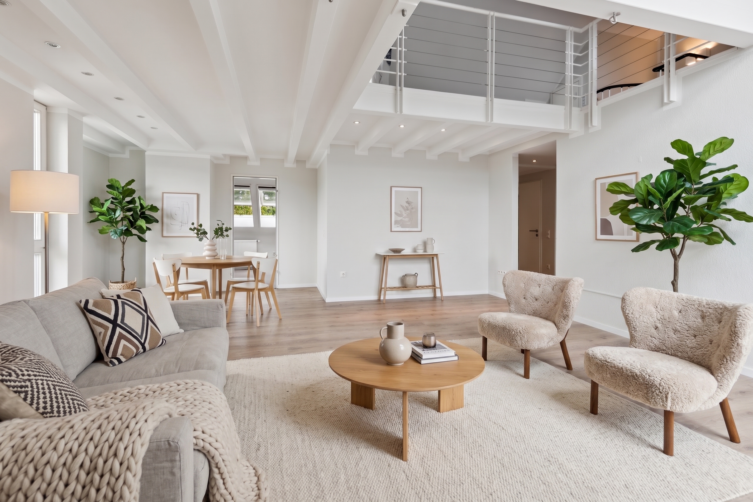 Stylish maisonette apartment with gallery in Cologne-Worringen [AI-bewerkt]