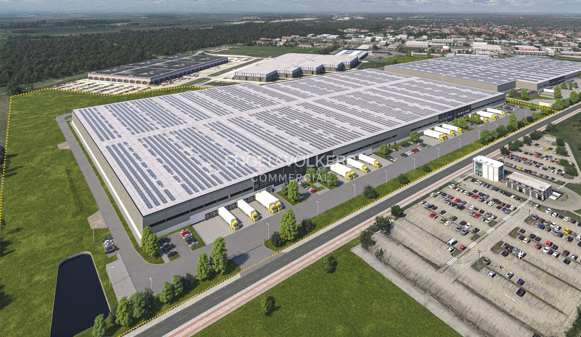 Neubau-Logistikhalle – modulare Einheiten mit 12 m lichter Höhe