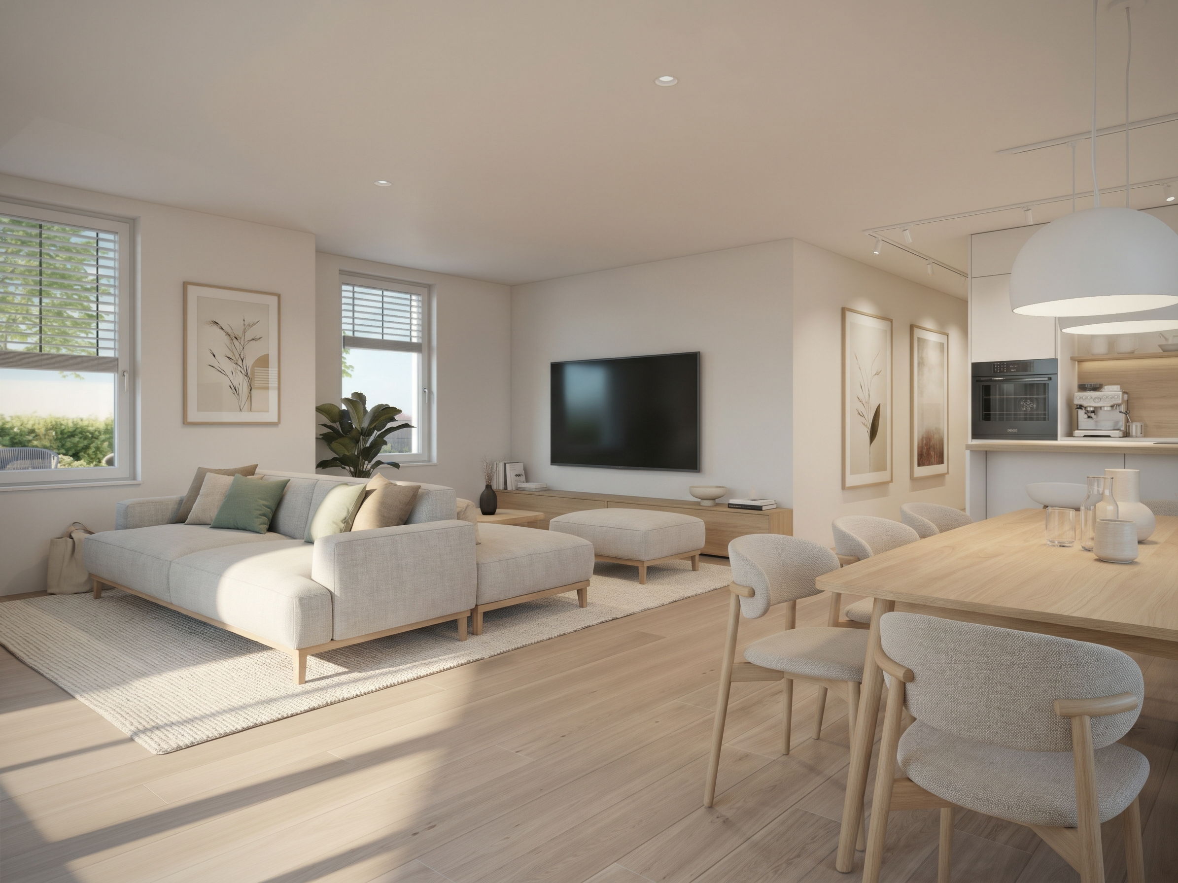 Modern 1-bedroom garden apartment with terrace and private garden in central Korneuburg [AI-modified]