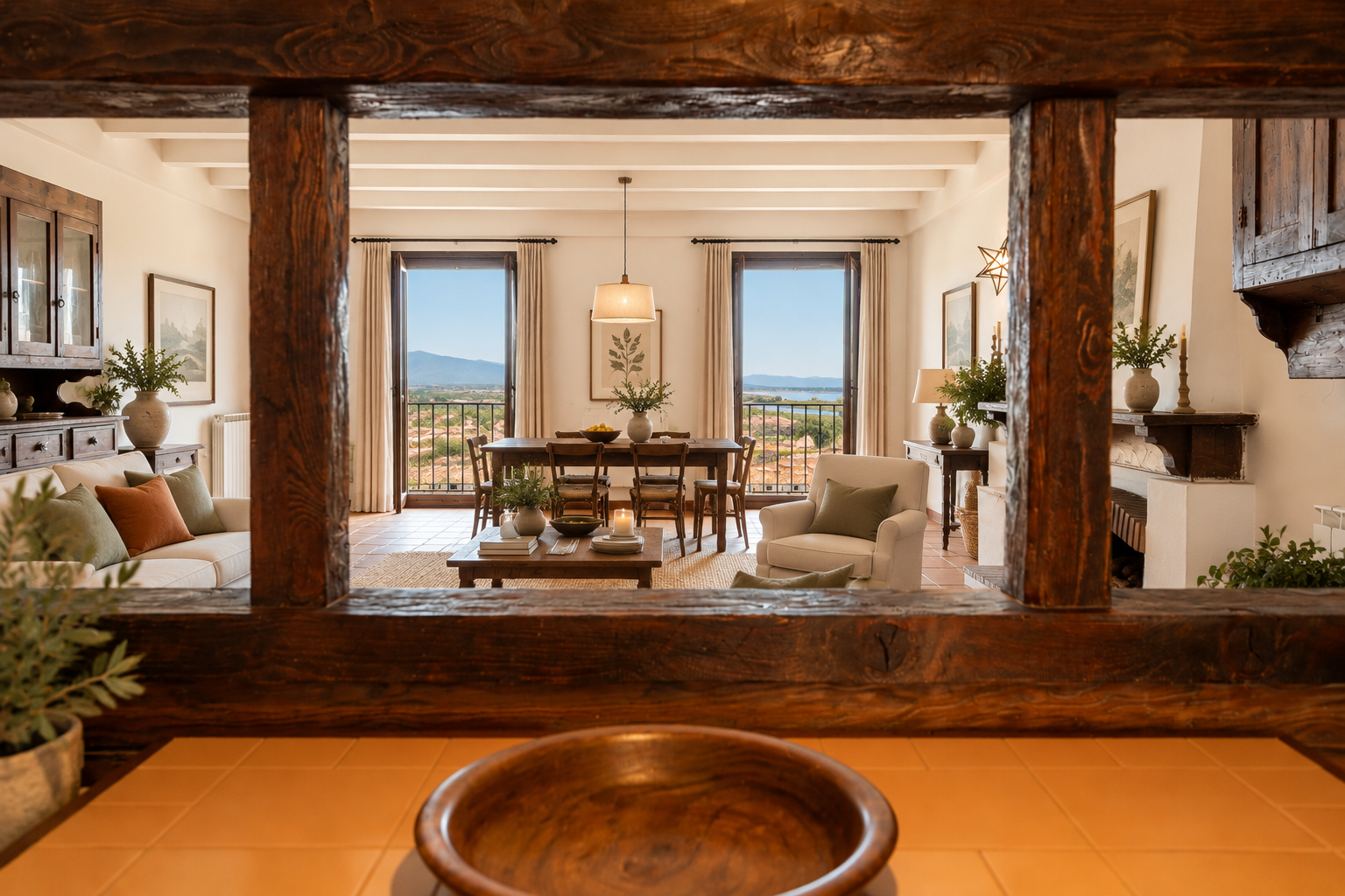 Apartment in Castiglione della Pescaia’s Historic Center: A Glimpse of the Village and Lagoon [AI-modified]