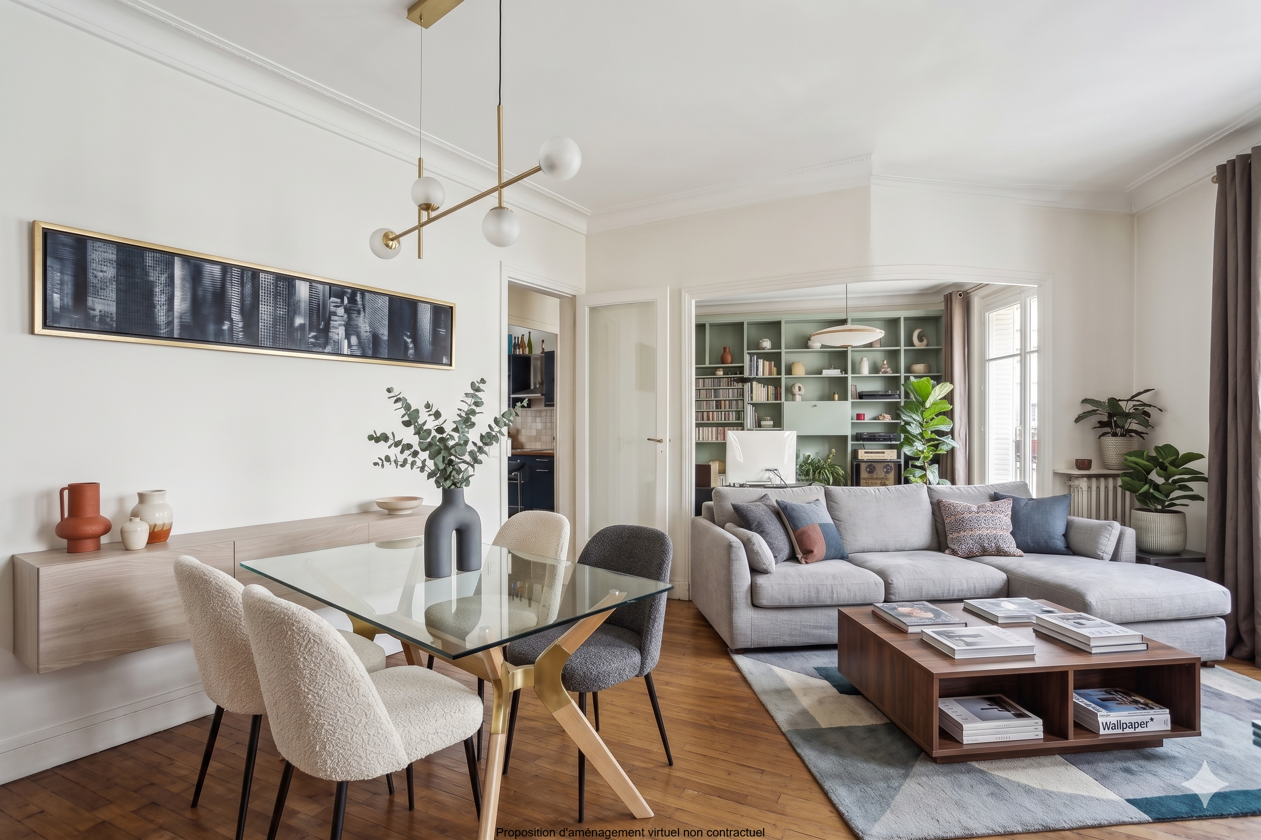 Ternes/Maillot - Three-room apartment - 77.16 sqm