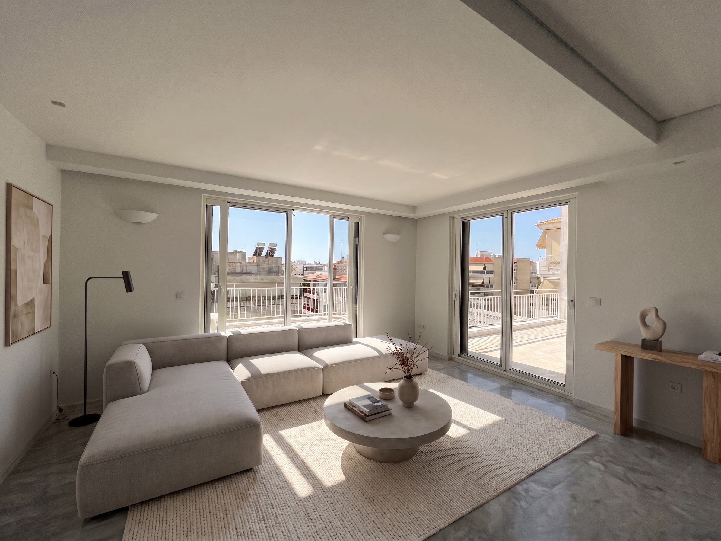 Refined and renovated apartment with 2 bedrooms in Glyfada [AI-modified]
