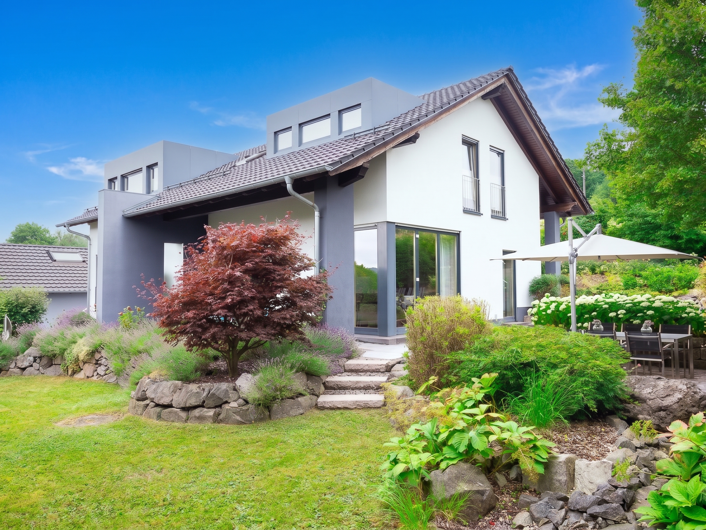 Ein architektonisches Meisterwerk im Herzen der Rhön [KI-modifiziert]