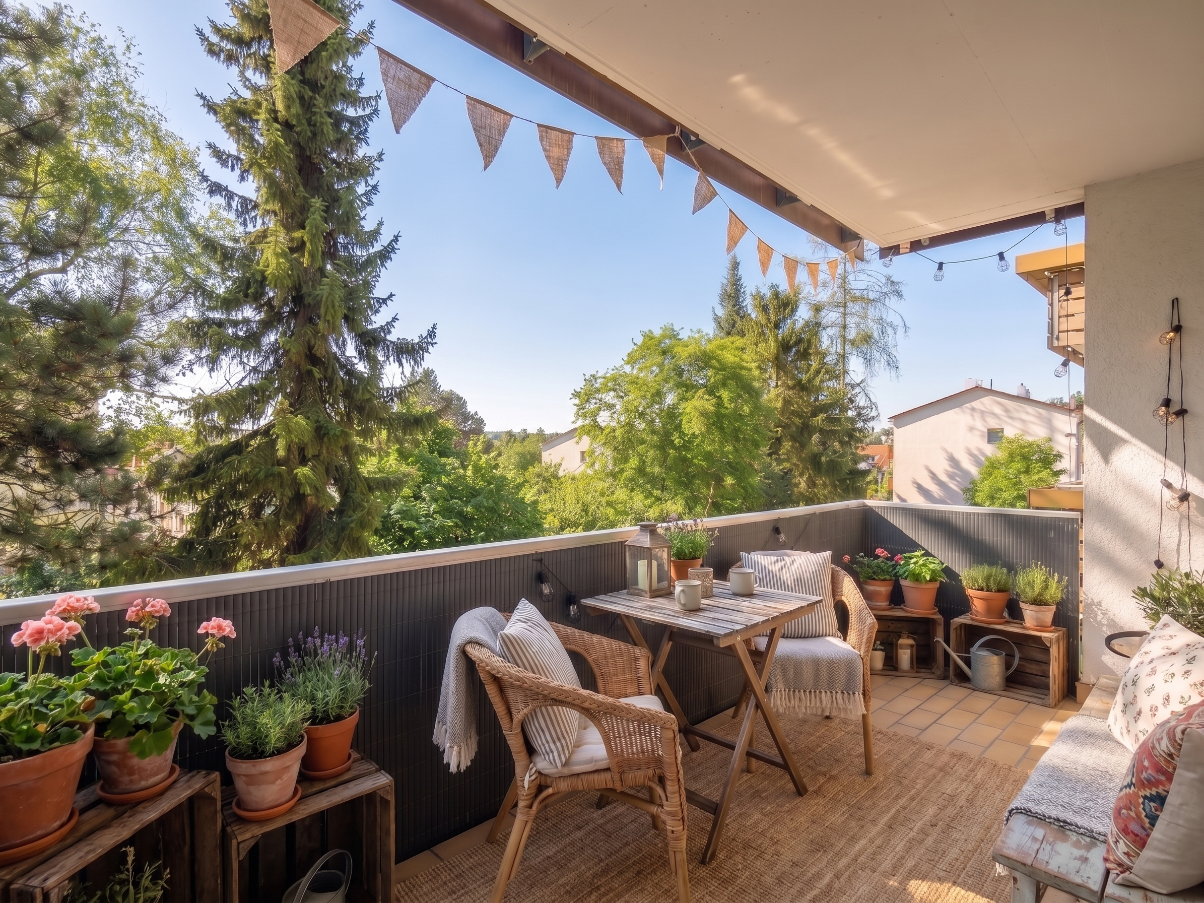 Zentrumsnahe 3-Zimmer-Wohnung mit Balkon und schönem Blick ins Grüne