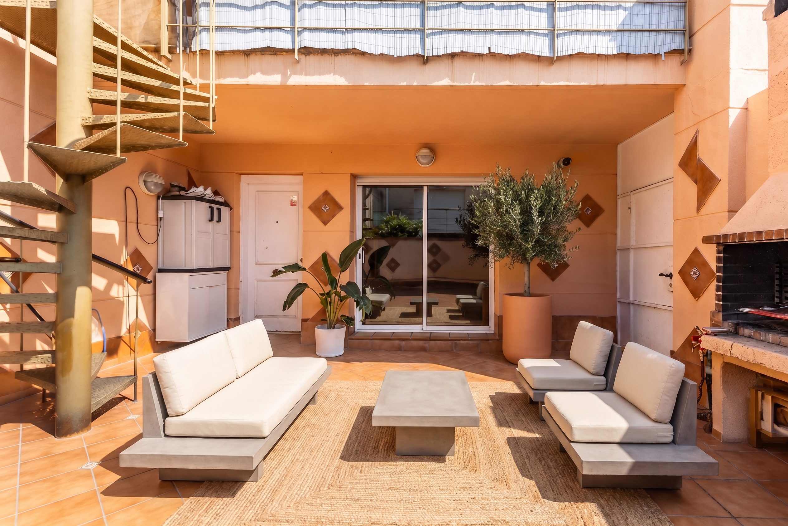 Spectacular corner townhouse steps from downtown Castellar [AI-modified]