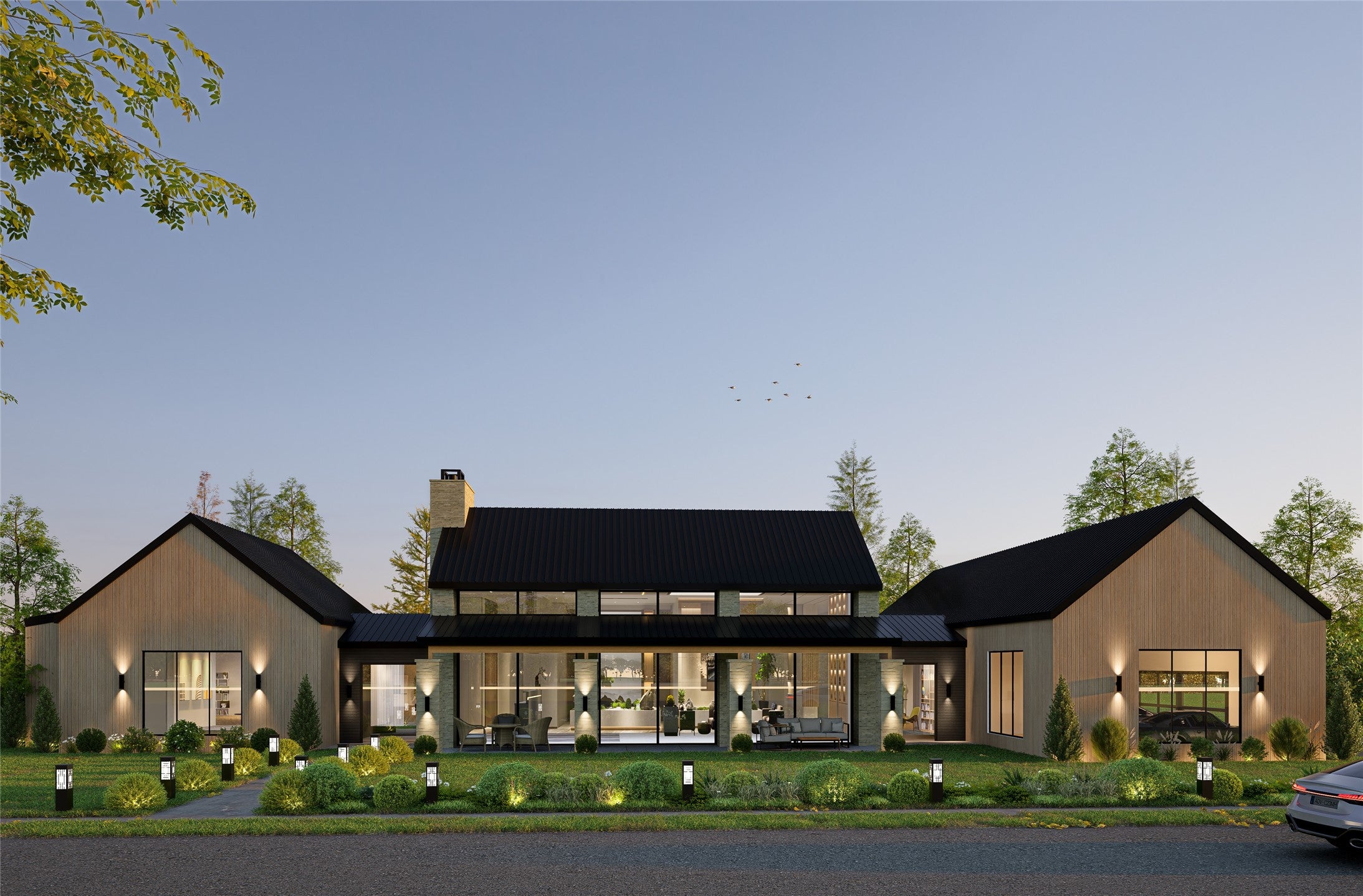 Modern Farmhouse Nestled In The Woodlands