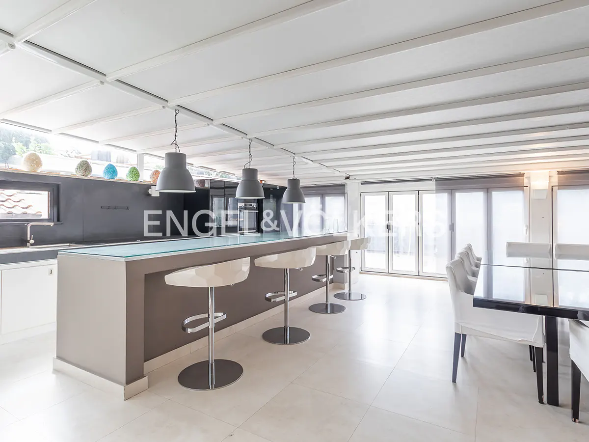 Open-plan living space with an open kitchen