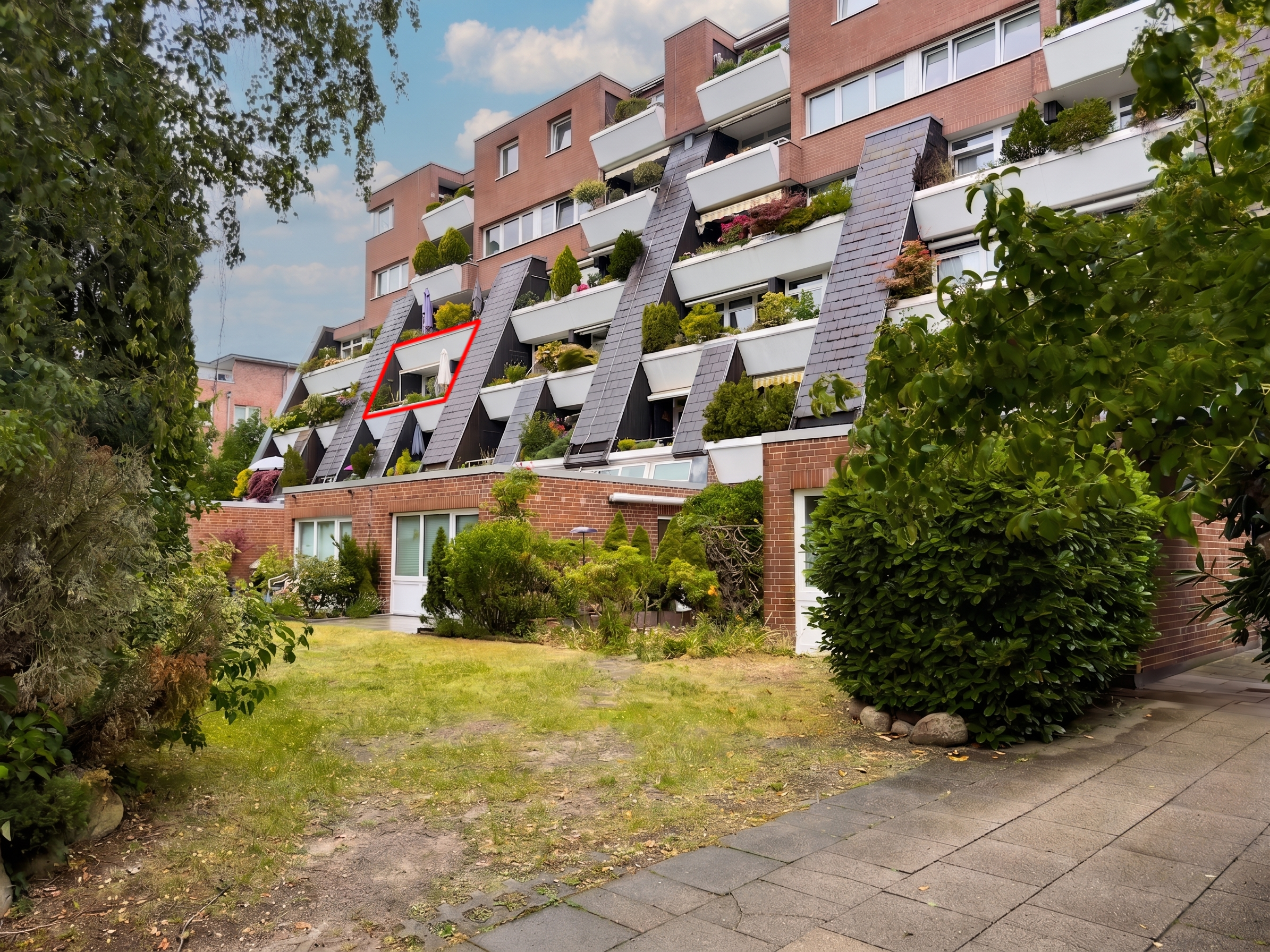 Ruhige Lage - 3 Zimmerwohnung mit Südwest-Balkon im Herzen von Oststeinbek [AI-modified]