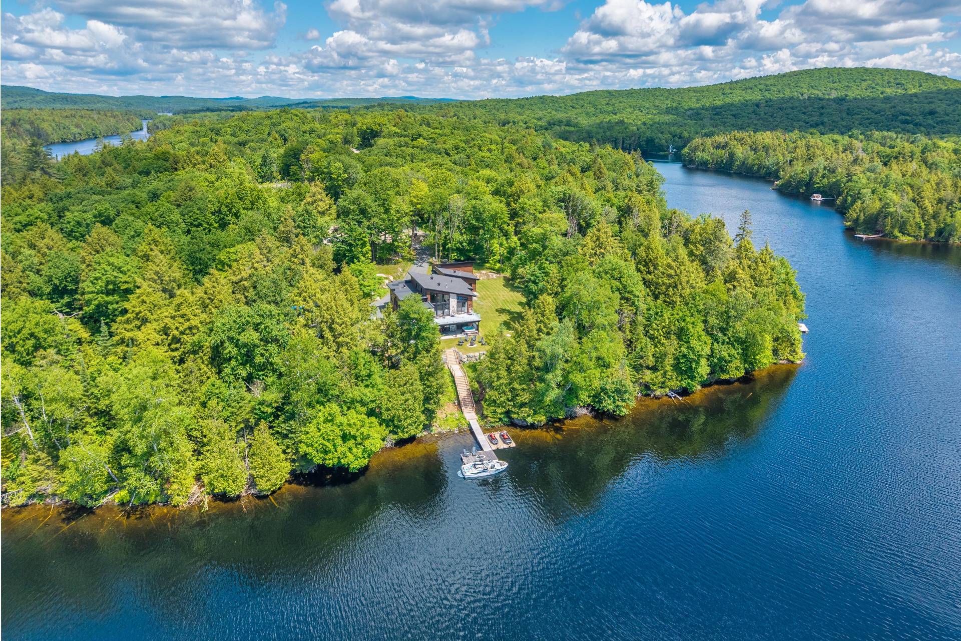 Waterfront and new property built in a wildlife reserve