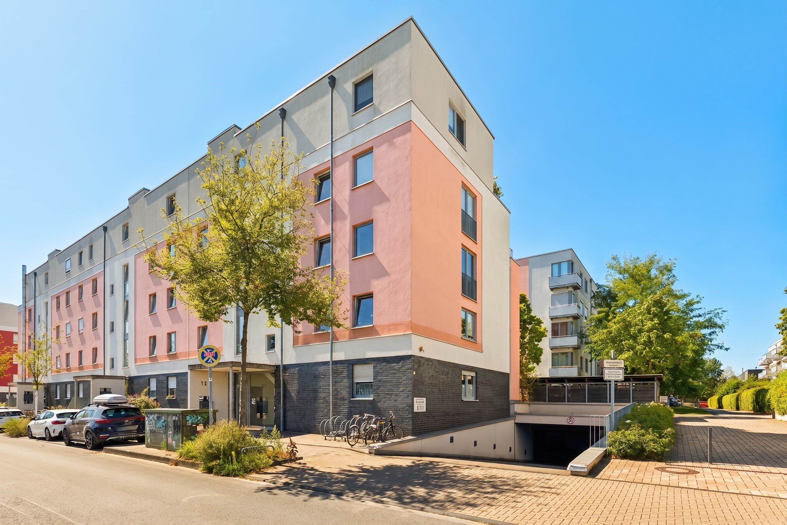 Attraktive 2-Zimmer-Wohnung mit großem Balkon und Tiefgaragenstellplatz [KI-modifiziert]