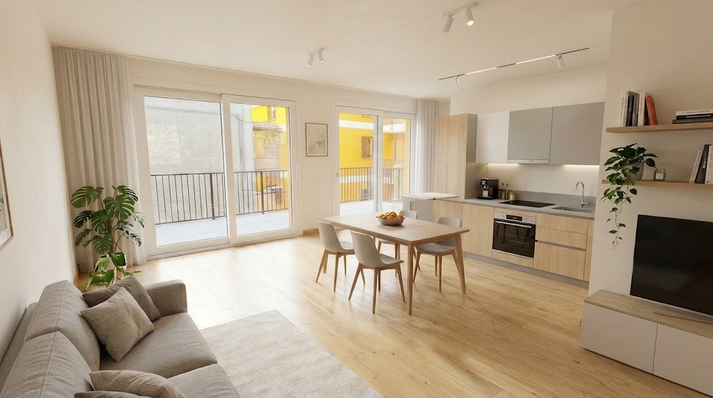 Four-room apartment in the heart of Levico Terme [AI-modified]