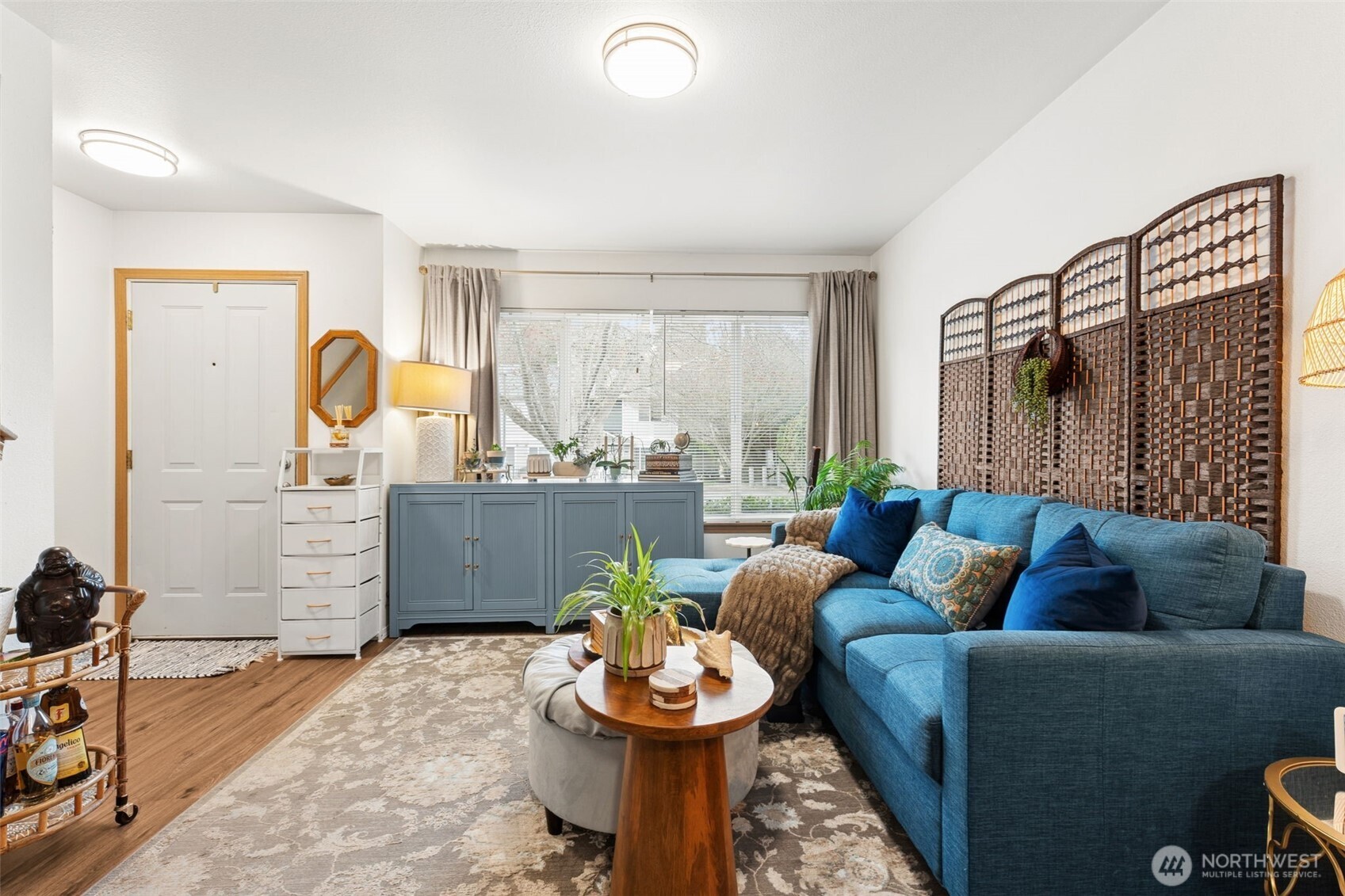 End-unit condo with privacy