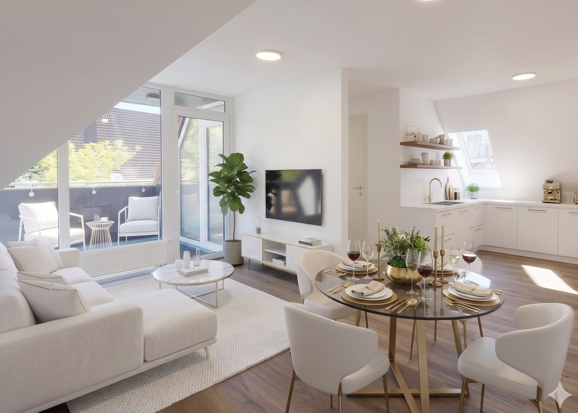 Modernes Wohnen mit großzügiger Loggia und offenem Raumgefühl