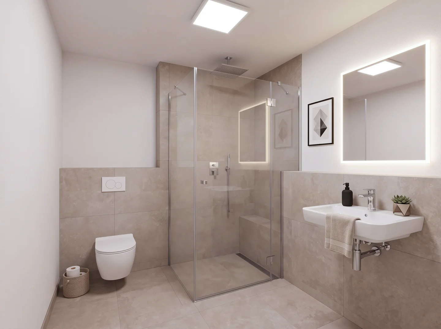 Gehobener Erstbezug – barrierefreie 3-Zimmer-Wohnung mit Südterrasse & Loggia - Foto 2