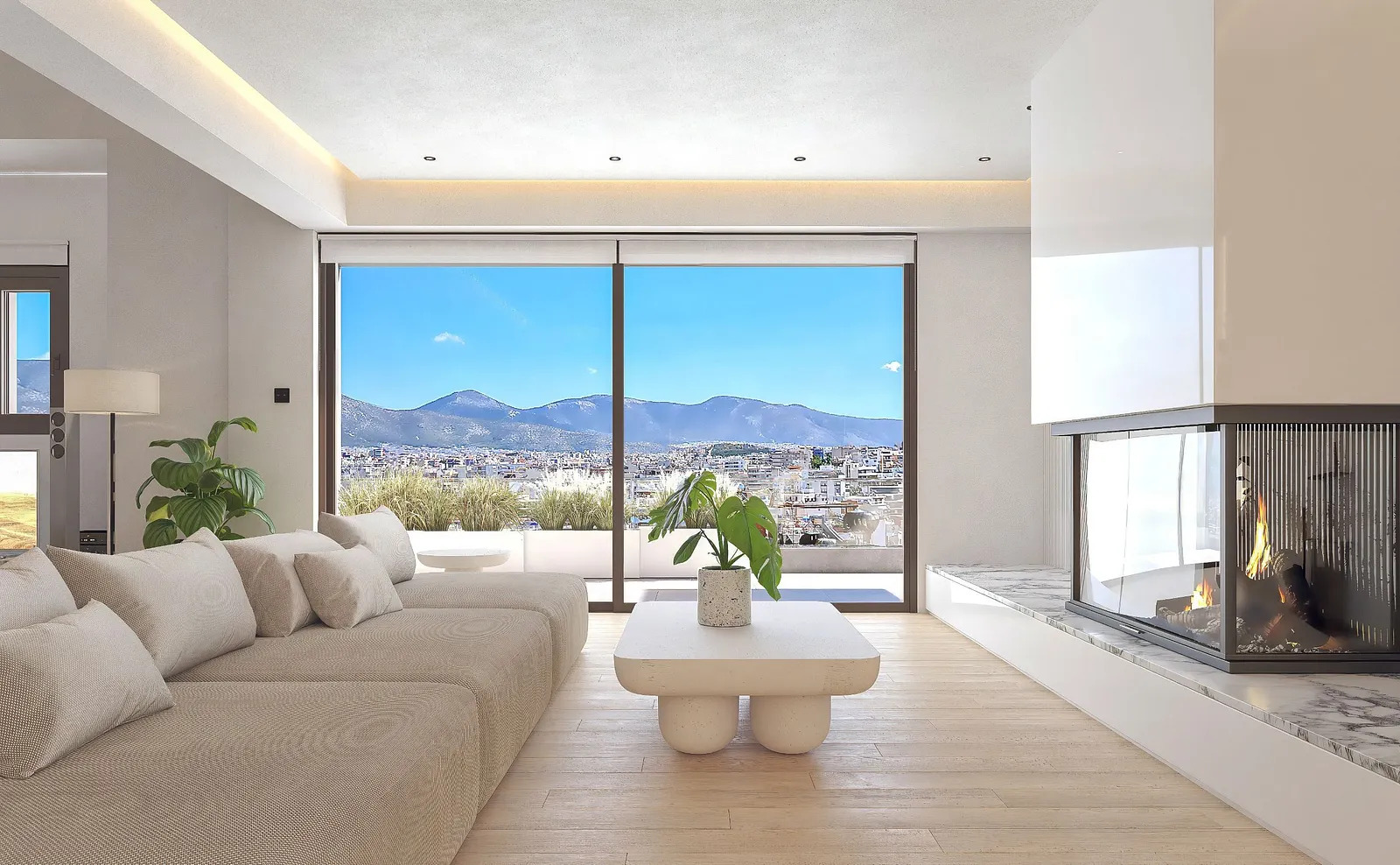 Corner penthouse with an attic and sea views in Palaio Faliro