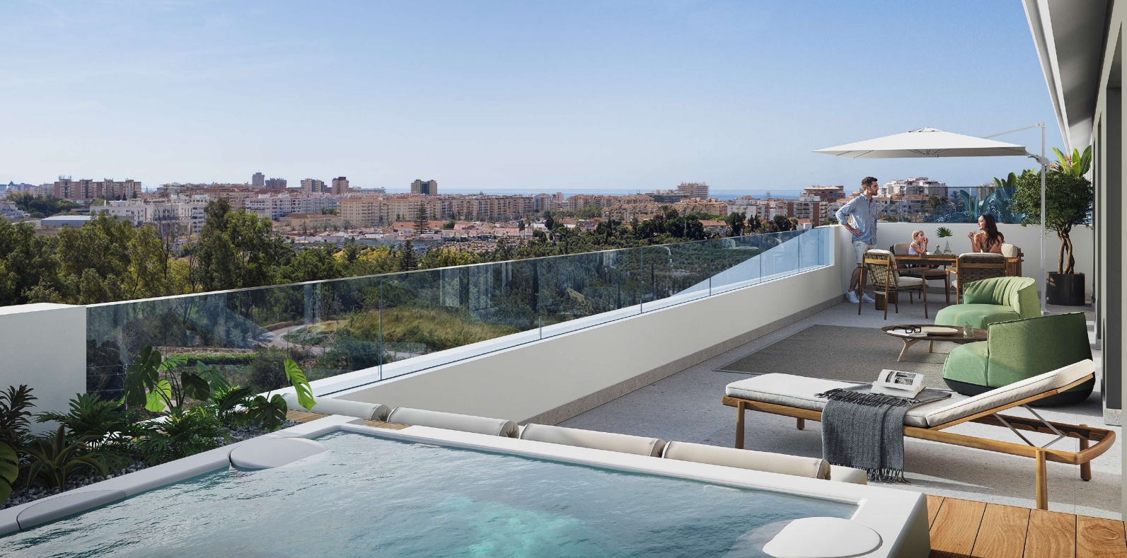 Penthouse with Majestic Views over City and Sea