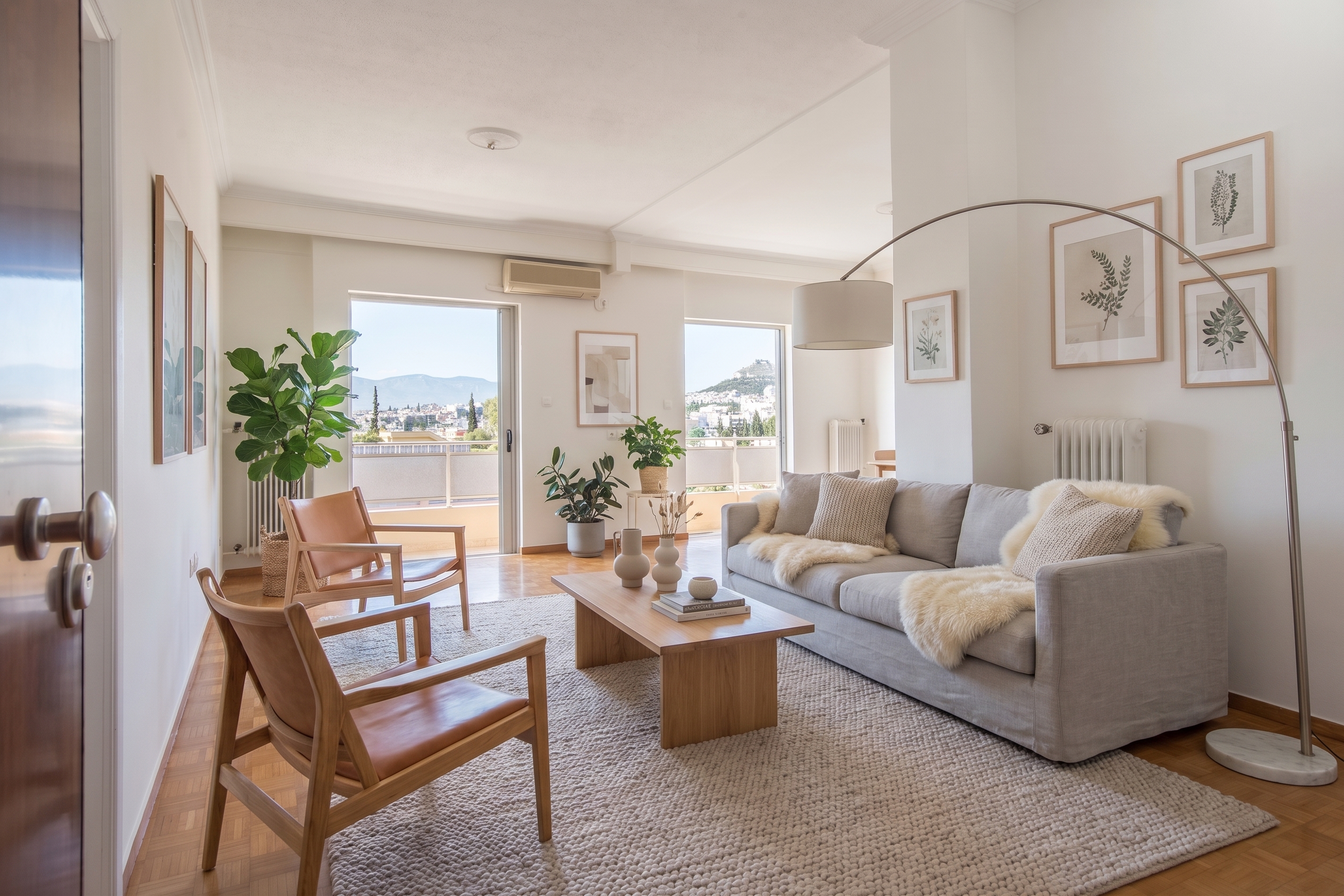 Bright Corner Apartment with Stunning Views of the Acropolis and Lycabettus