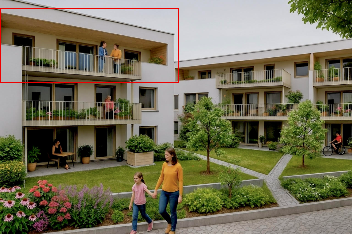KFW40-QNG 3 Zimmer Penthouse Wohnung mit großer Dachterrasse