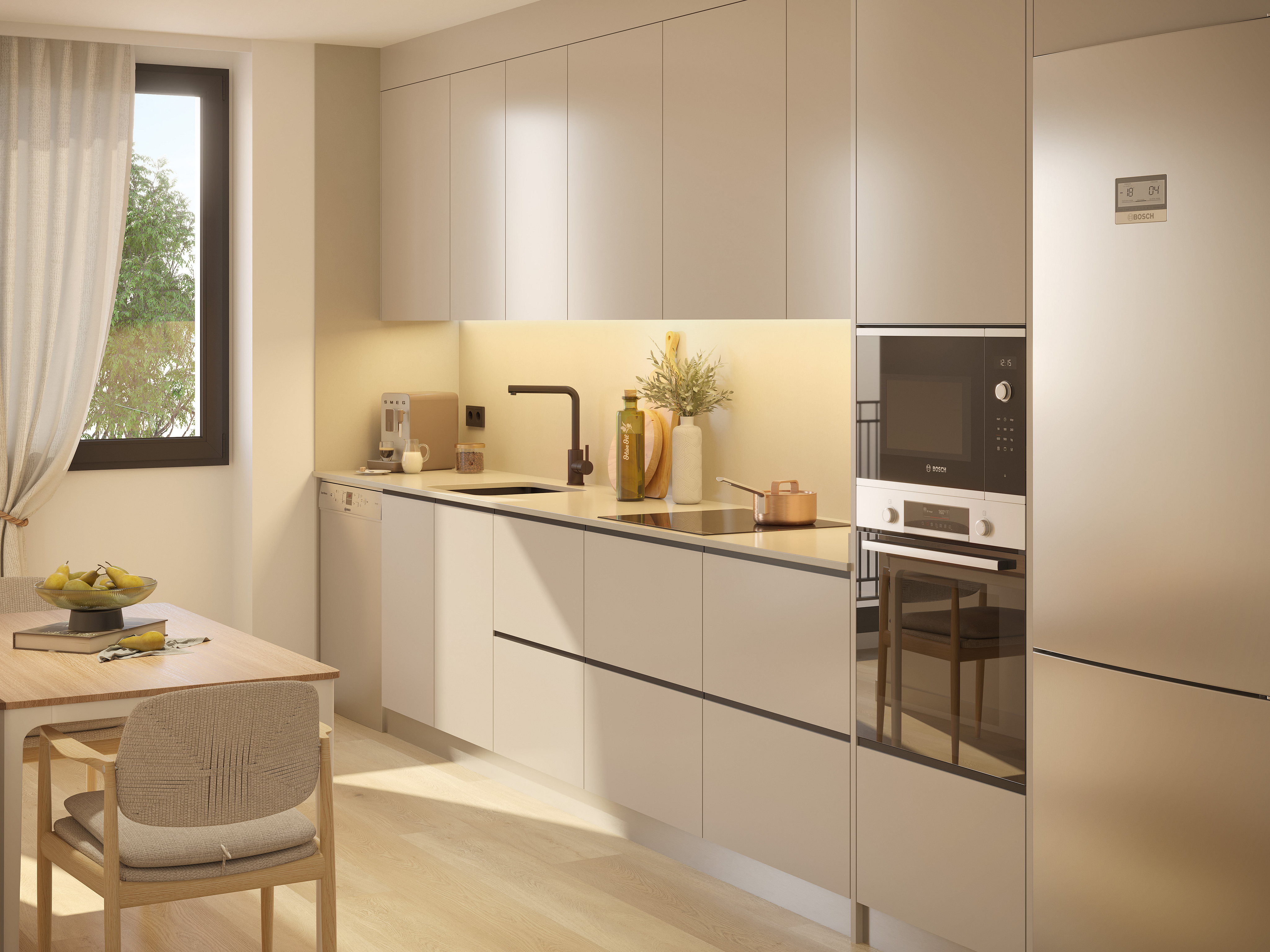 New-build 3-bedroom apartment with parking and contemporary design in Sant Cugat del Vallès, near Barcelona.