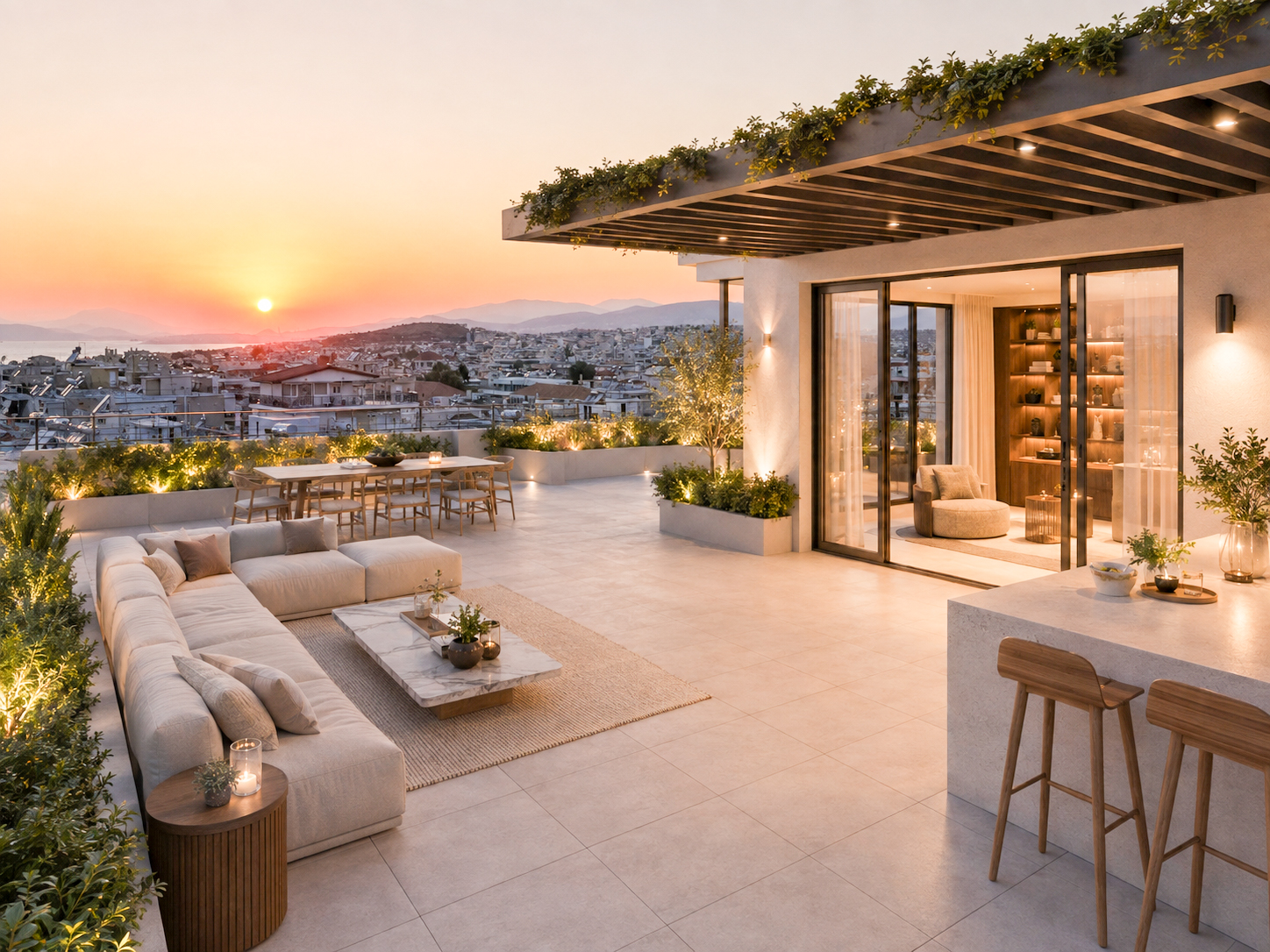 Under construction maisonette 200 sq.m. with 2 parking spaces and unobstructed views in Argyroupoli