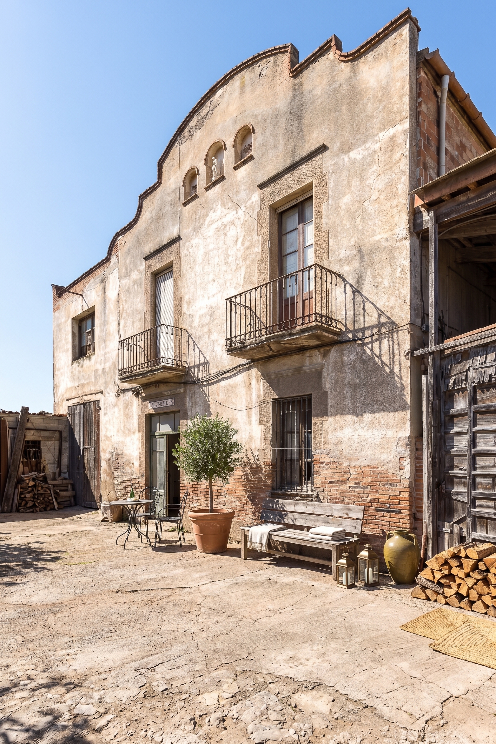 Unique traditional 1929 farmhouse with a large plot in the protected area surrounding Sant Boi de Llobregat [AI-modified]
