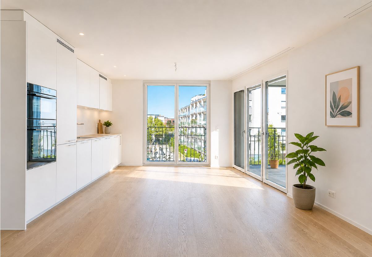 Neuwertig, modern, mit Balkon und Wintergarten