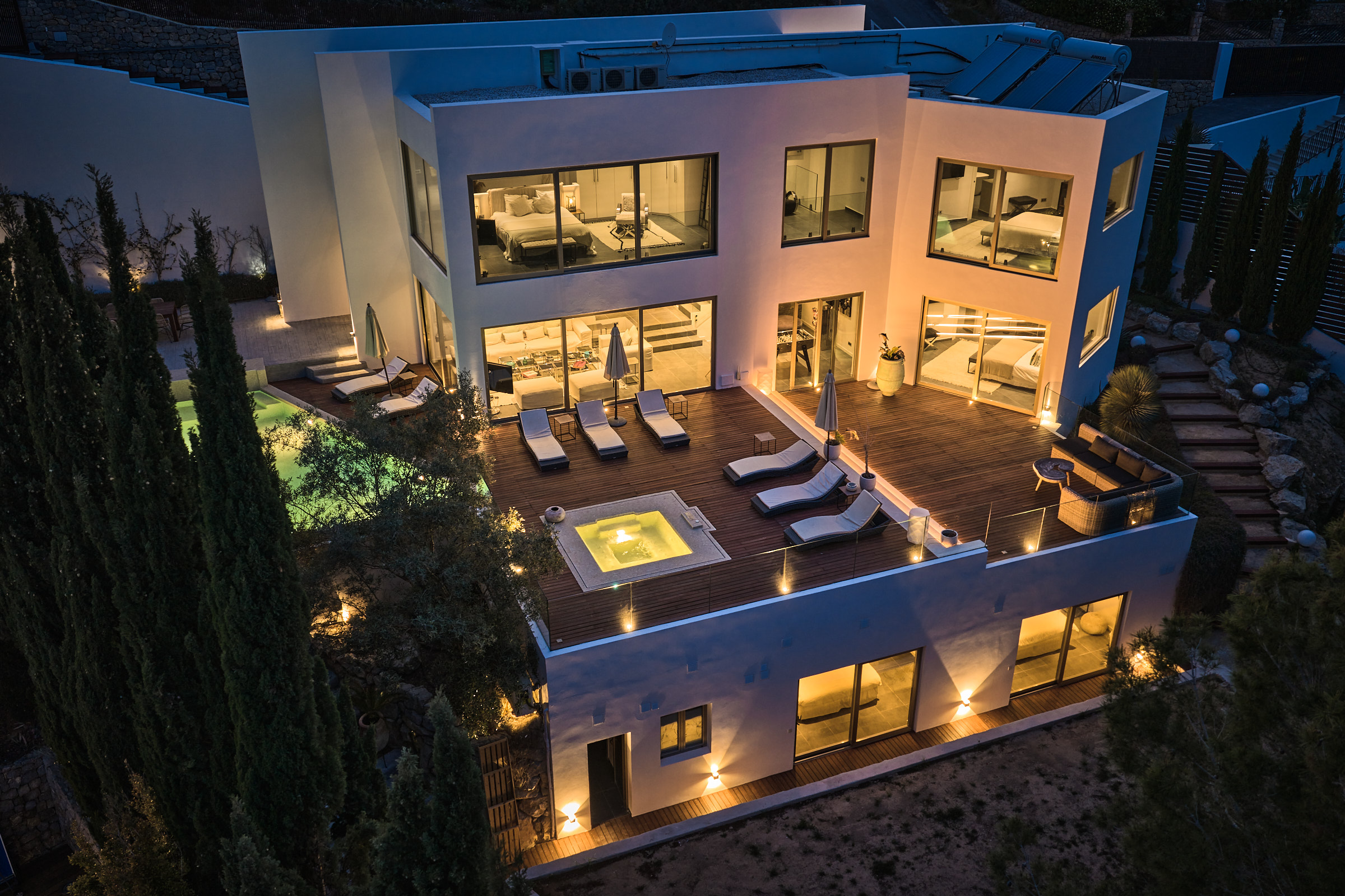 Modern villa with panoramic views in gated community