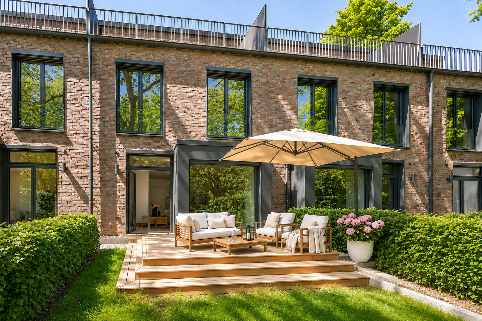 Stylish living near the Elbe [AI-modified]