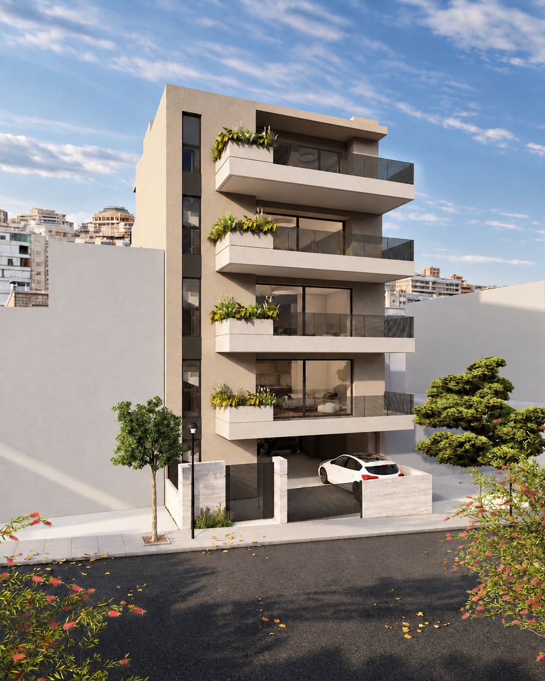 New apartment with 3 bedrooms and parking in Hymettus