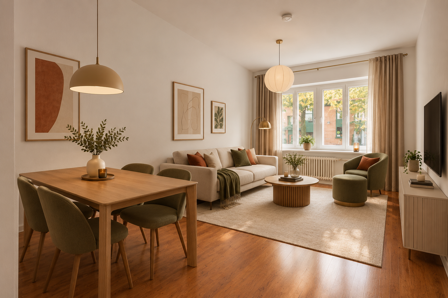 3-Zimmer-Wohnung in denkmalgeschütztem Ensemble [AI-modified]