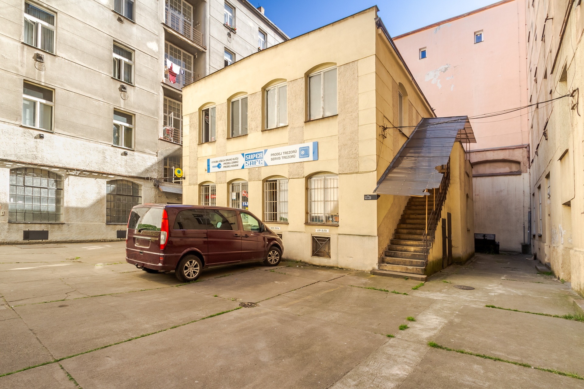 Basement units in the prestigious Karlín neighborhood