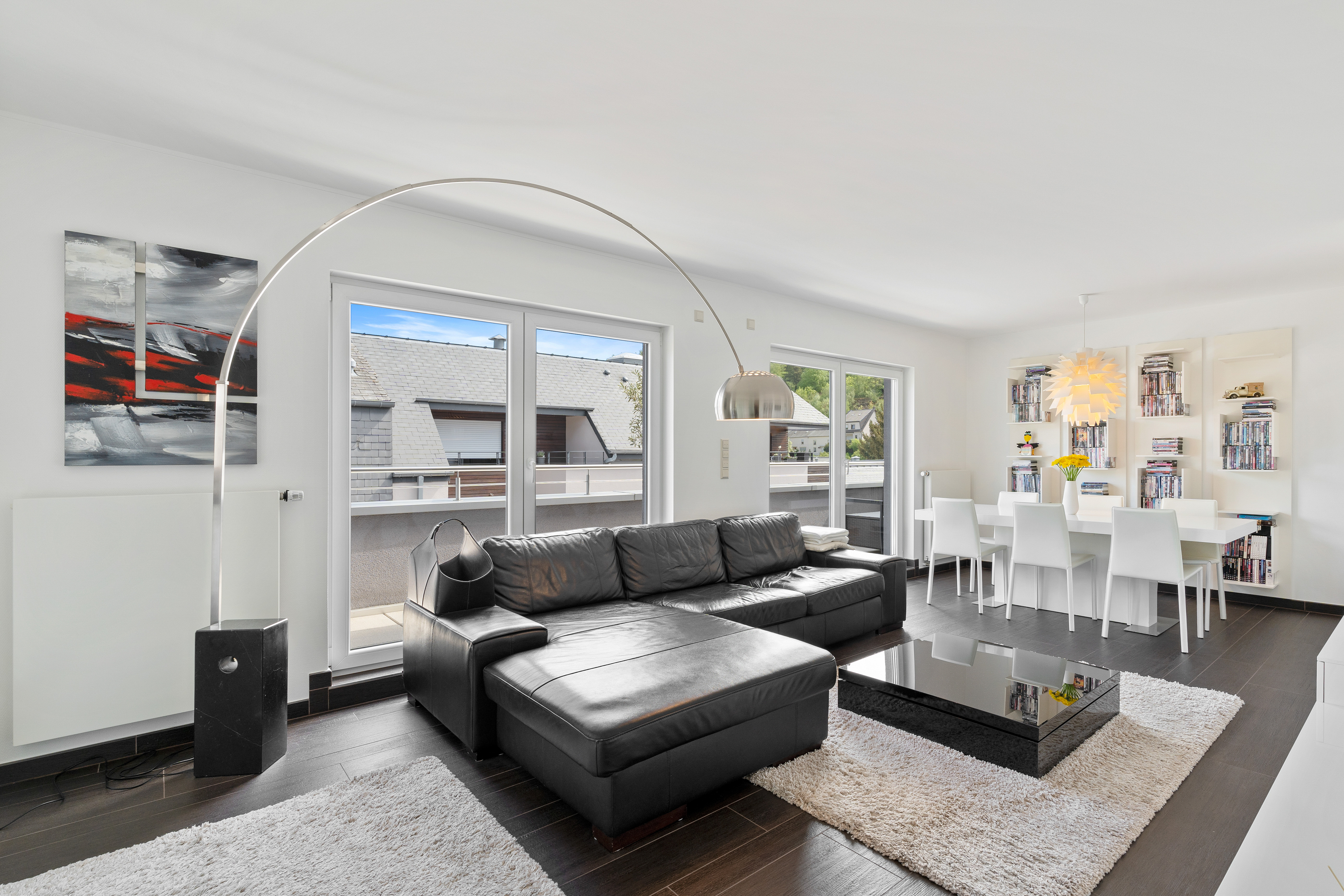 Magnificent bright duplex penthouse with a large corner terrace in Rumelange