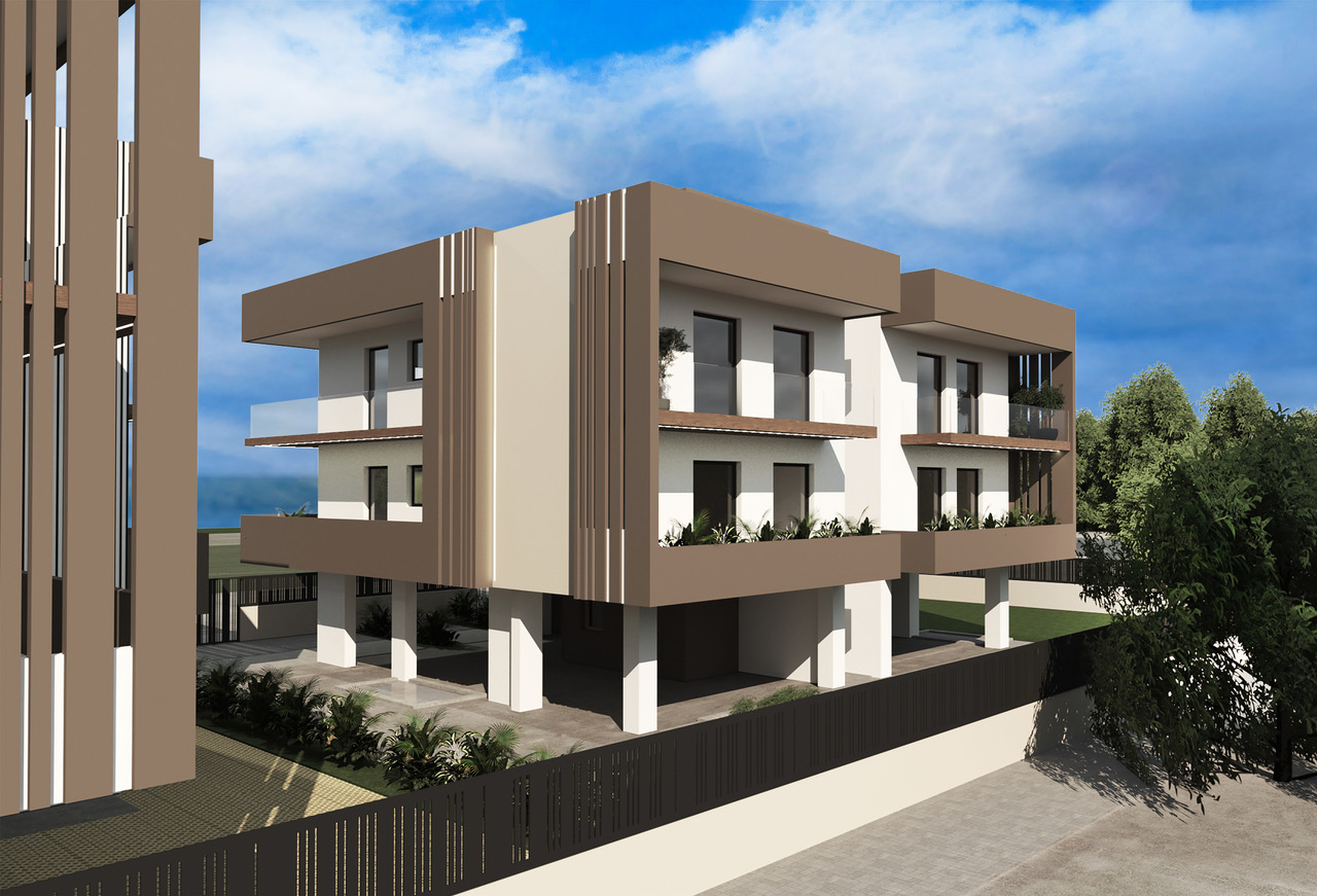 Newly built, corner 101 sq m apartment in the Thermi extention area